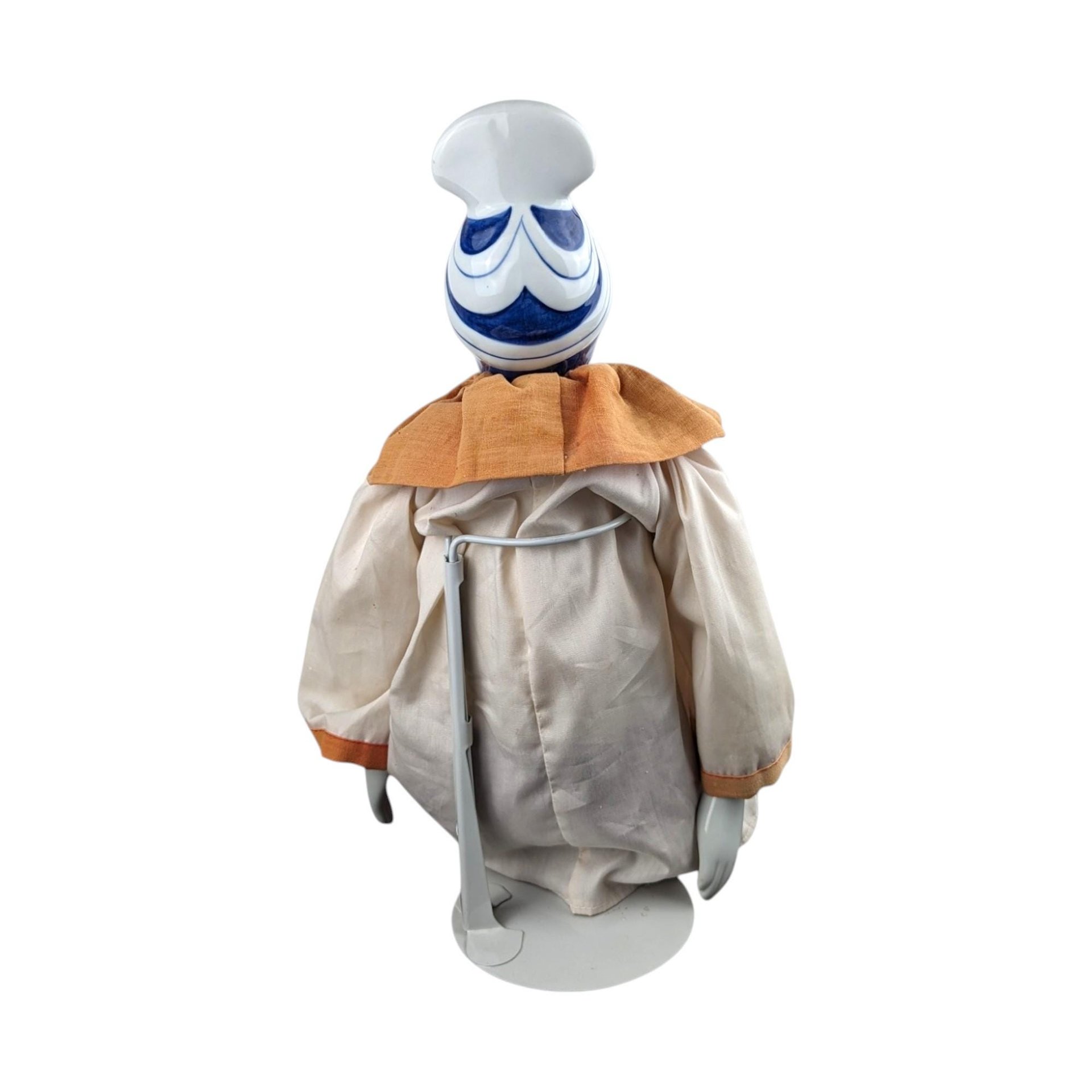 Vintage Porcelain Chinese Opera Doll with Peacock Hat