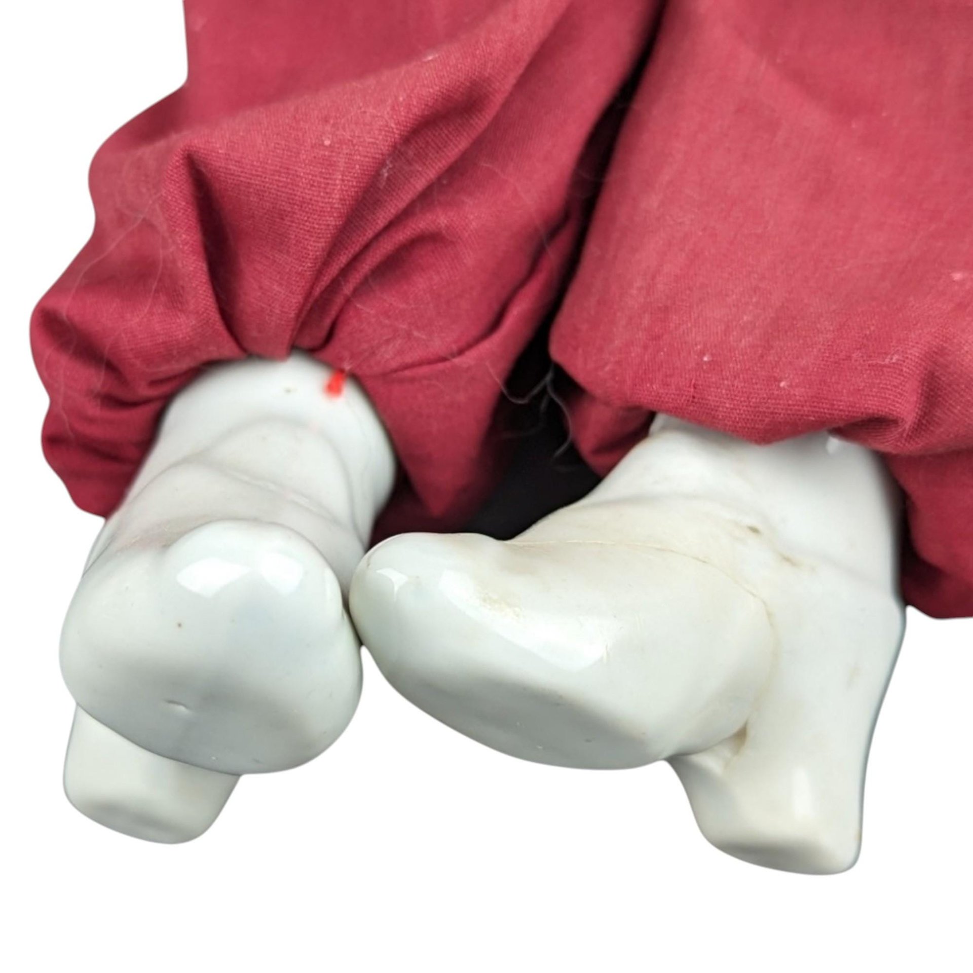 Vintage Porcelain Chinese Opera Doll with Peacock Hat