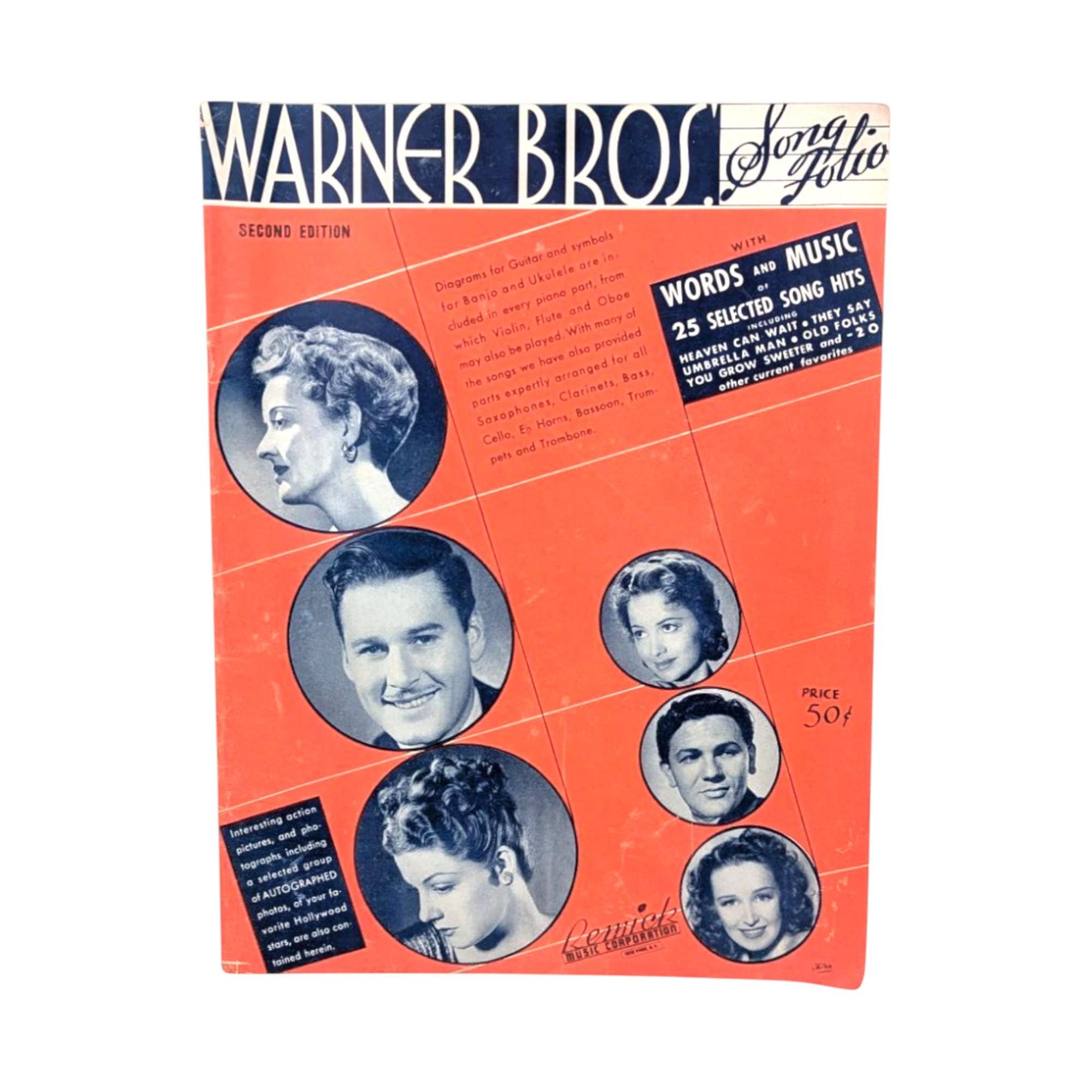 1939 Warner Brothers Song Folio