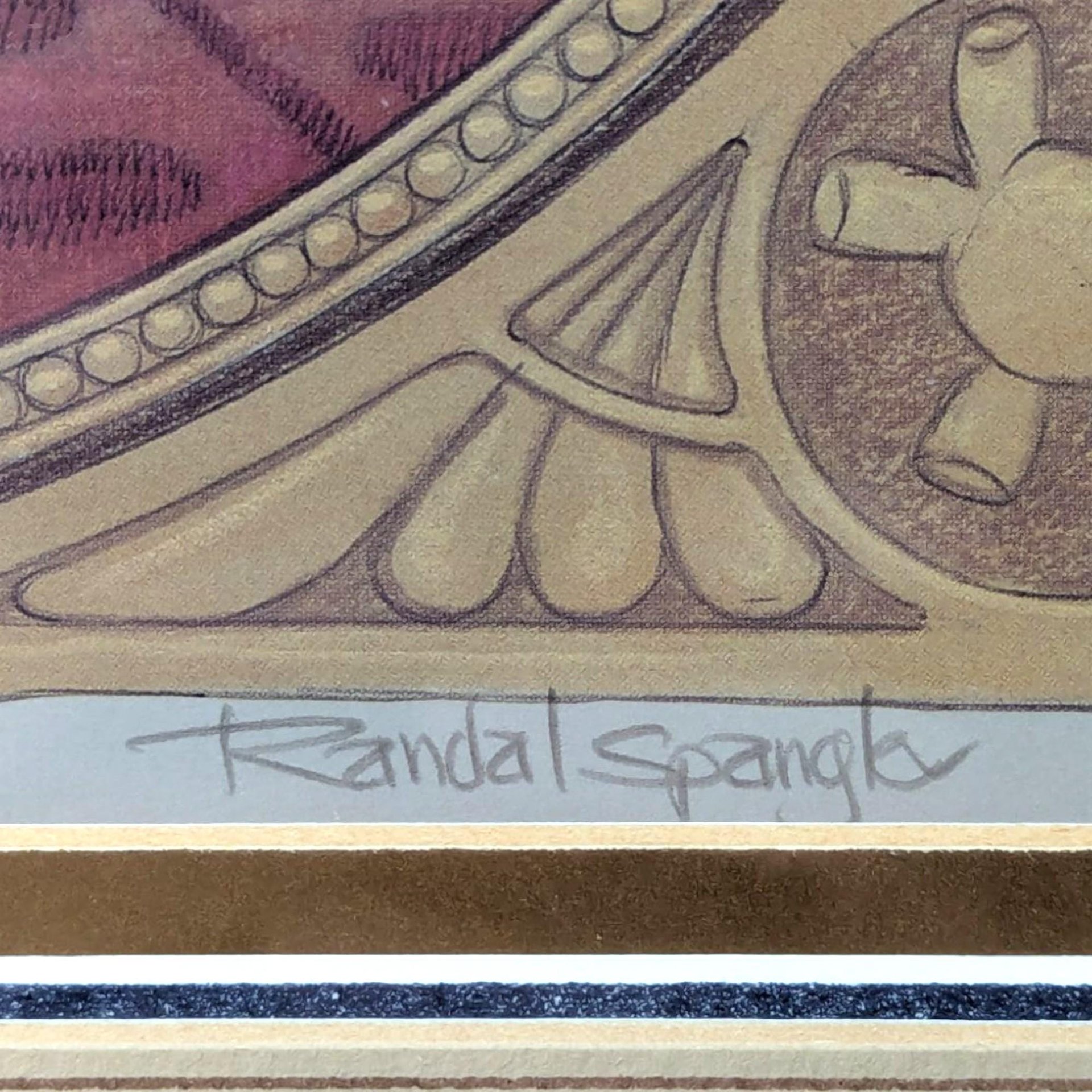 1990 Signed Randal Spangler Draglings Framed Print