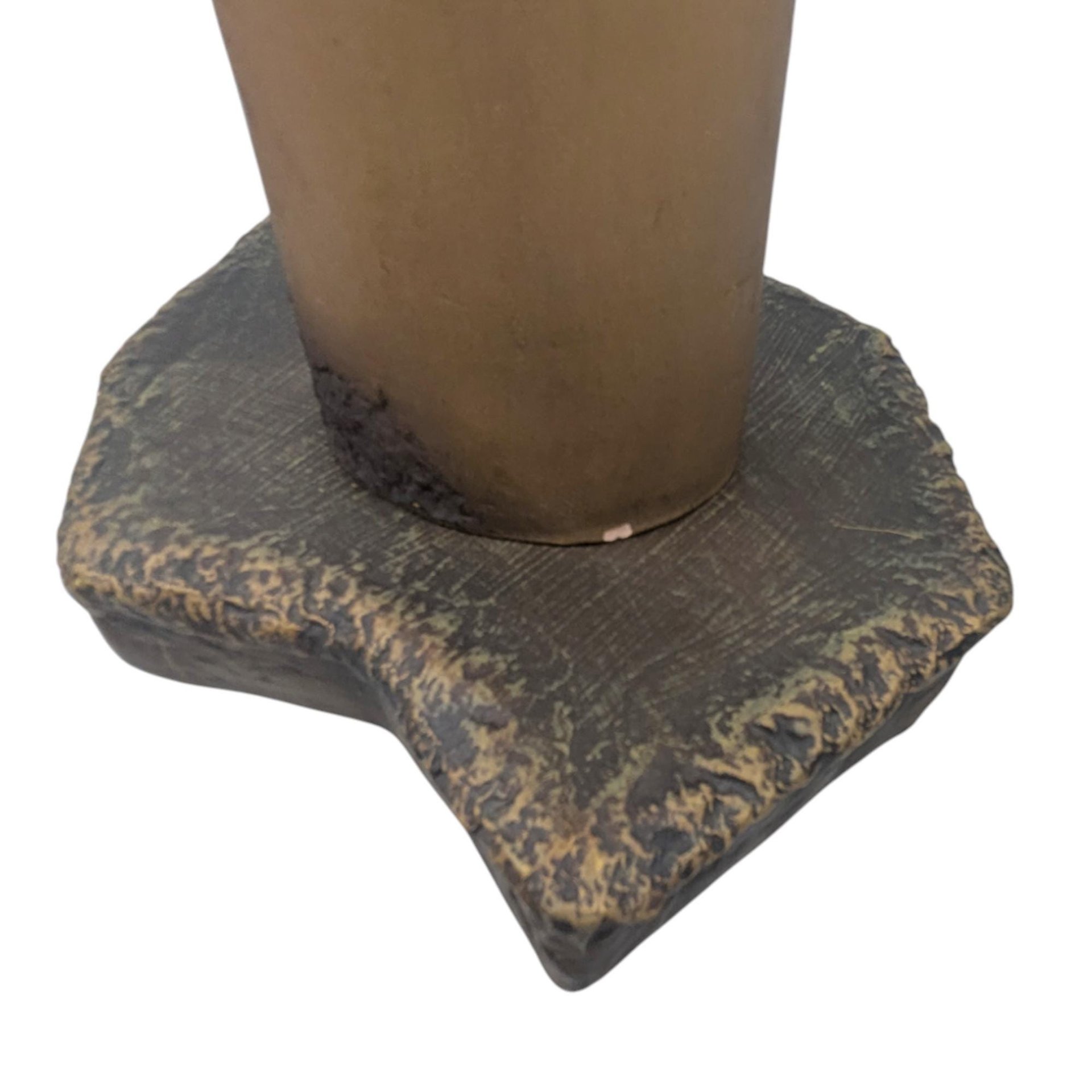 Vintage JH Boone Terracotta Indian with Pipe Statue