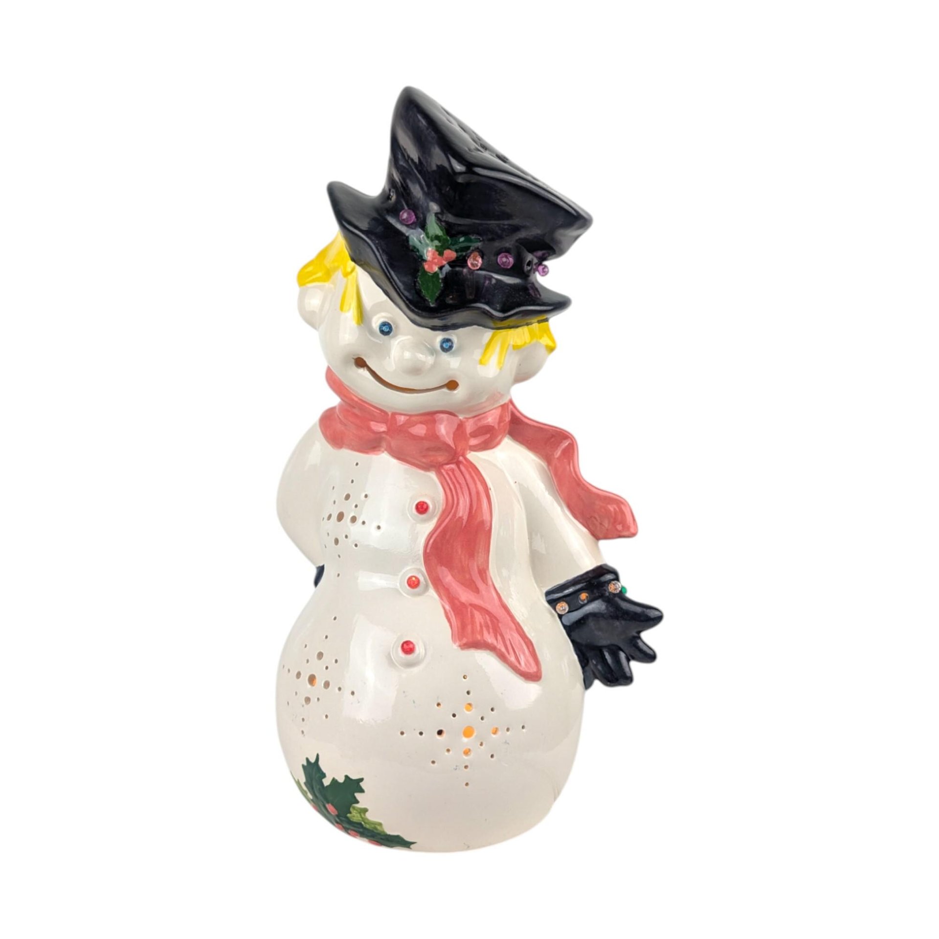 Vintage Handpainted Ceramic Snowman