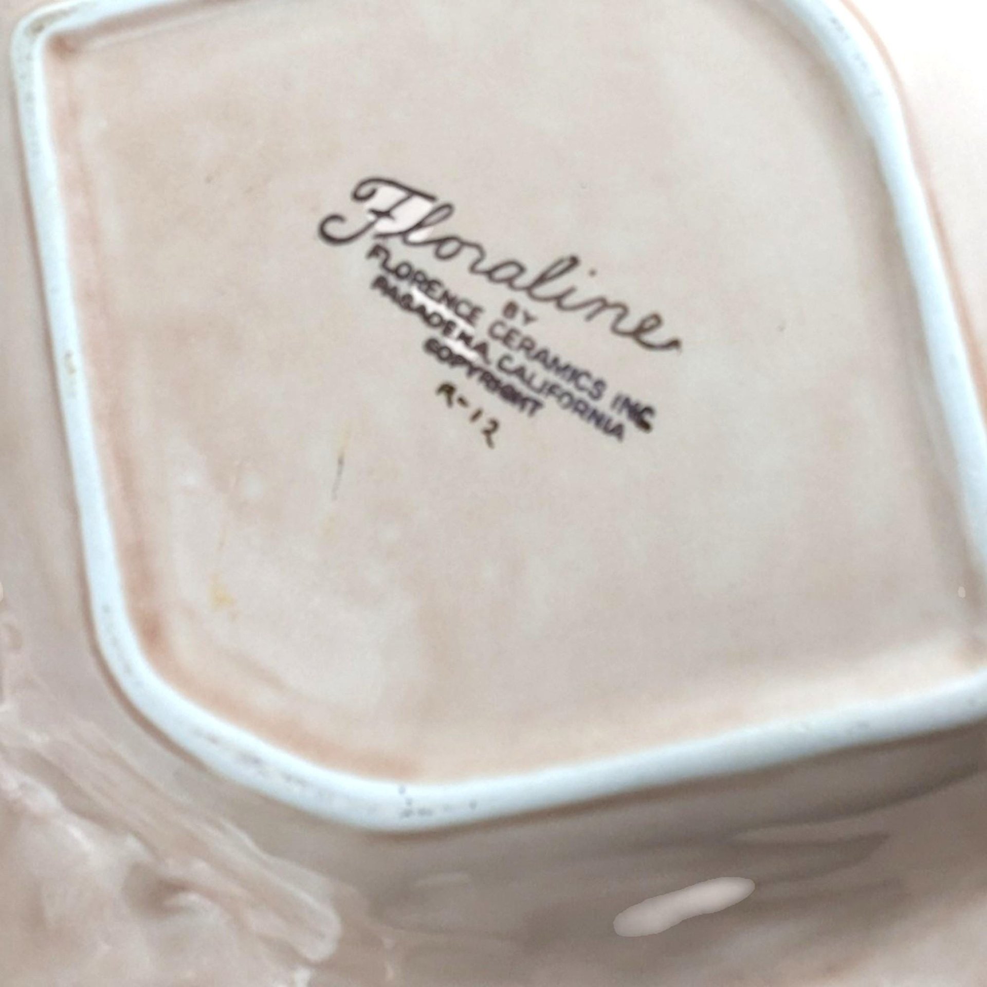 Vintage Pink Floraline Ashtray