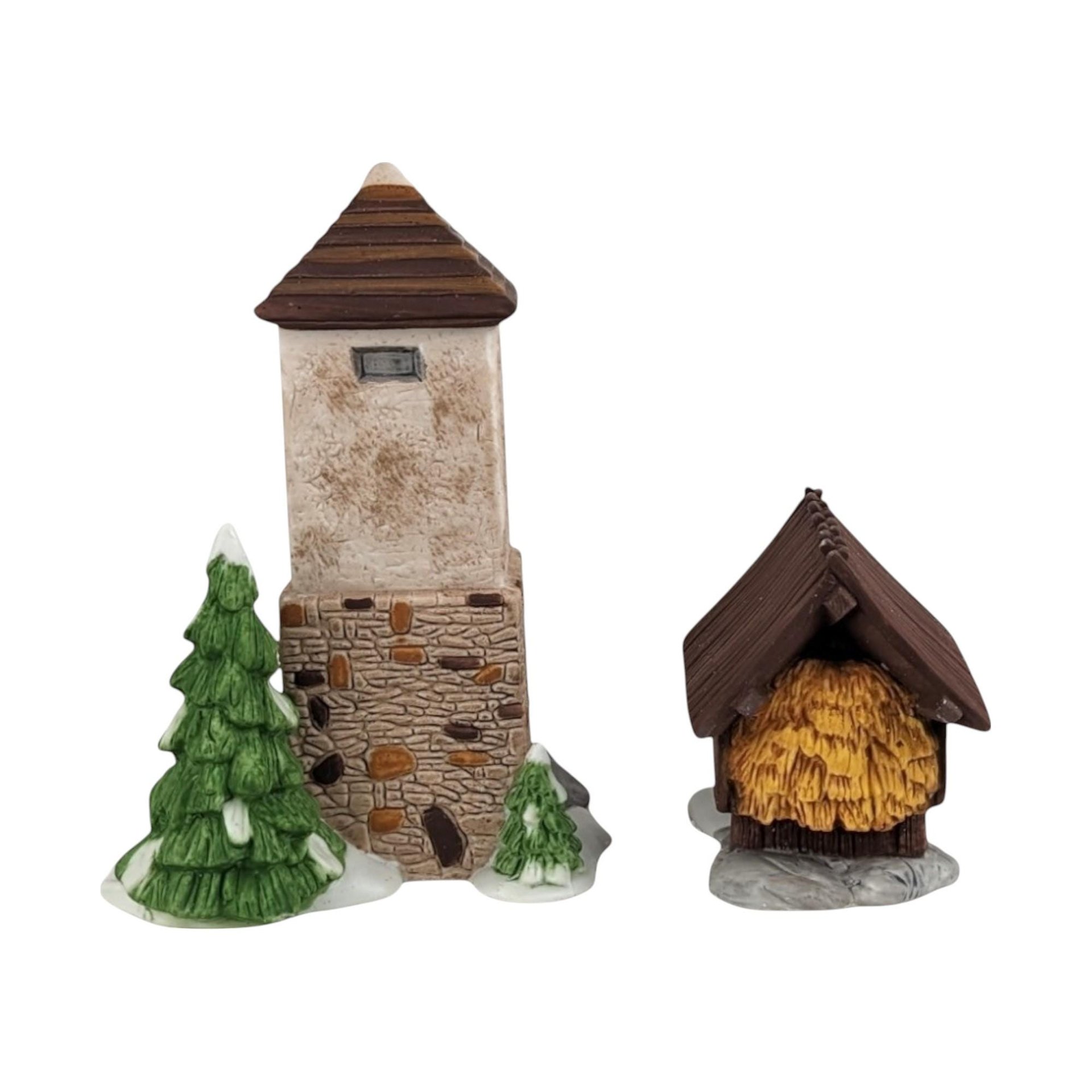 1987 Dept. 56 Heritage Village Silo & Hay Shed