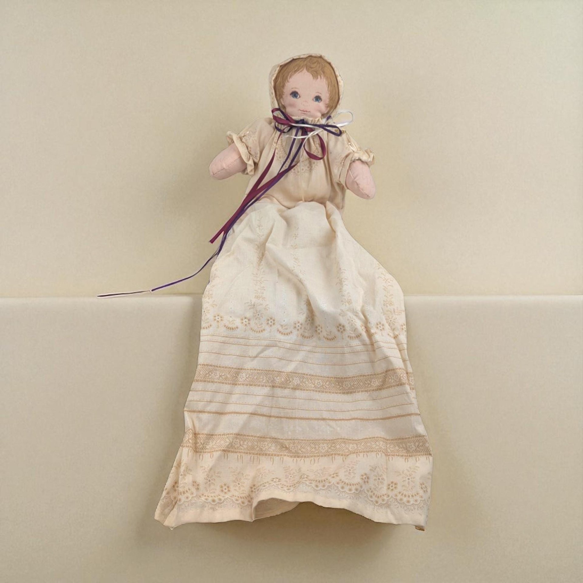 Vintage Long Dress Victorian Cloth Doll