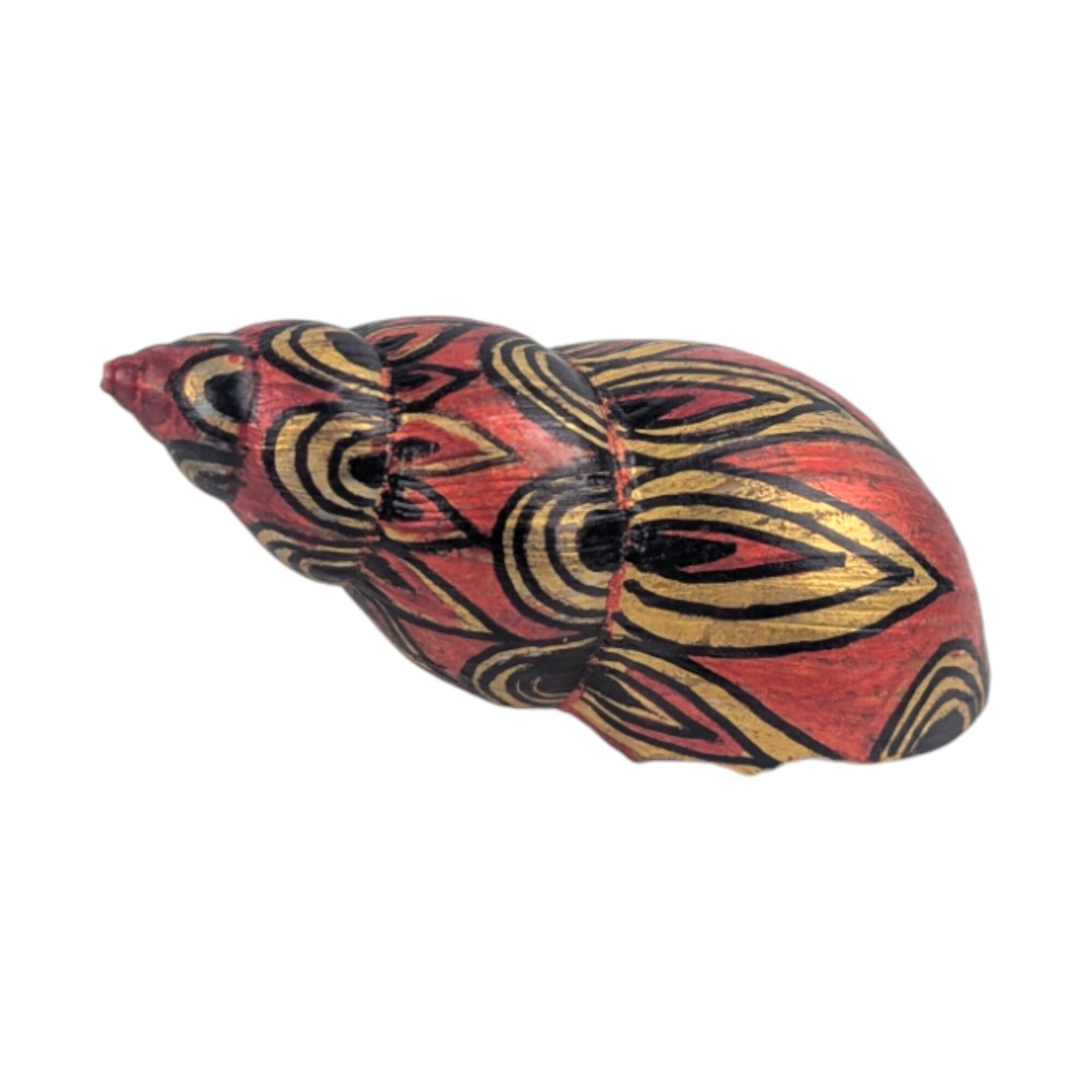 Vintage Hand Painted Decorative Shell Pair