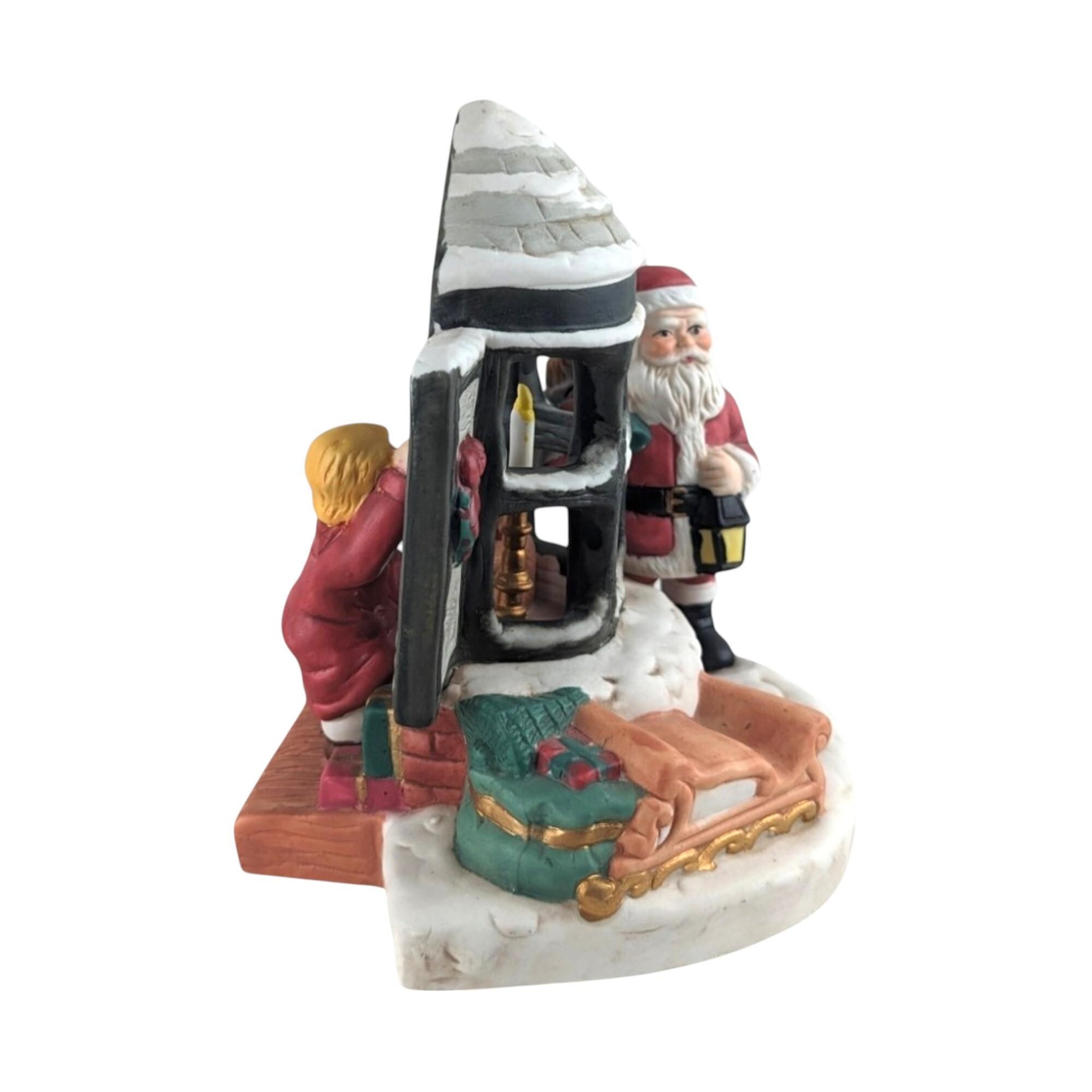 Vintage Midwest Santa at Window Music Box