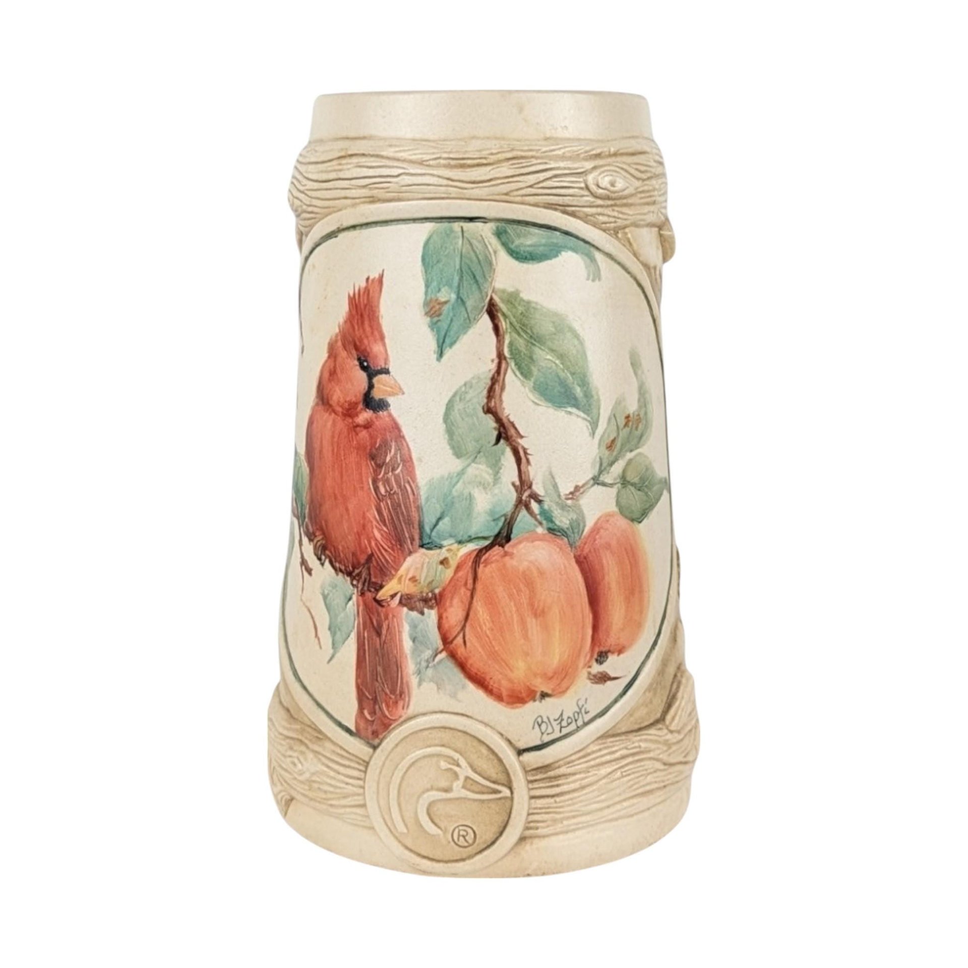 Vintage Ceramic Ducks Unlimited Cardinal Stein