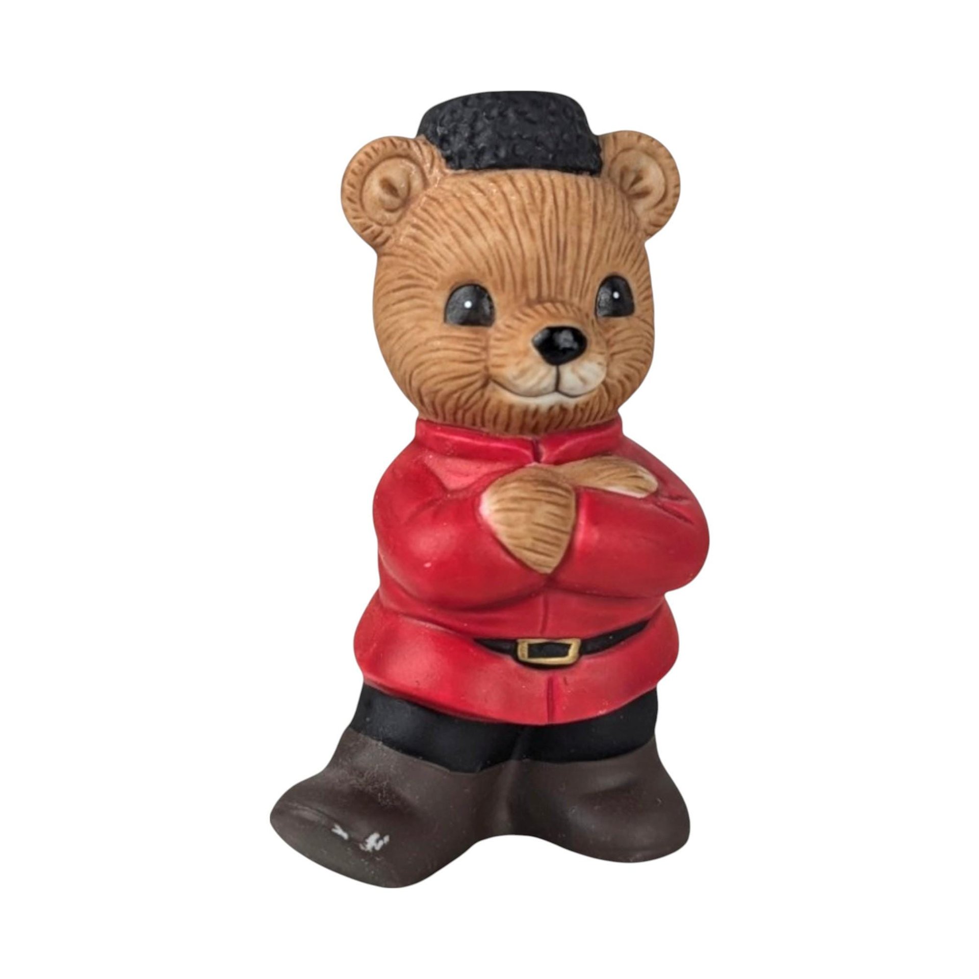 Vintage Homco 1406 5 Piece International Bear Set