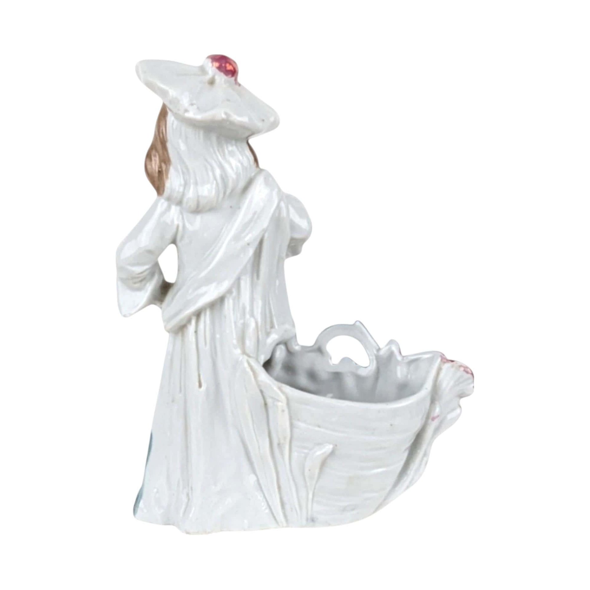 Vintage Ceramic Boy with Flowers Planter Vase