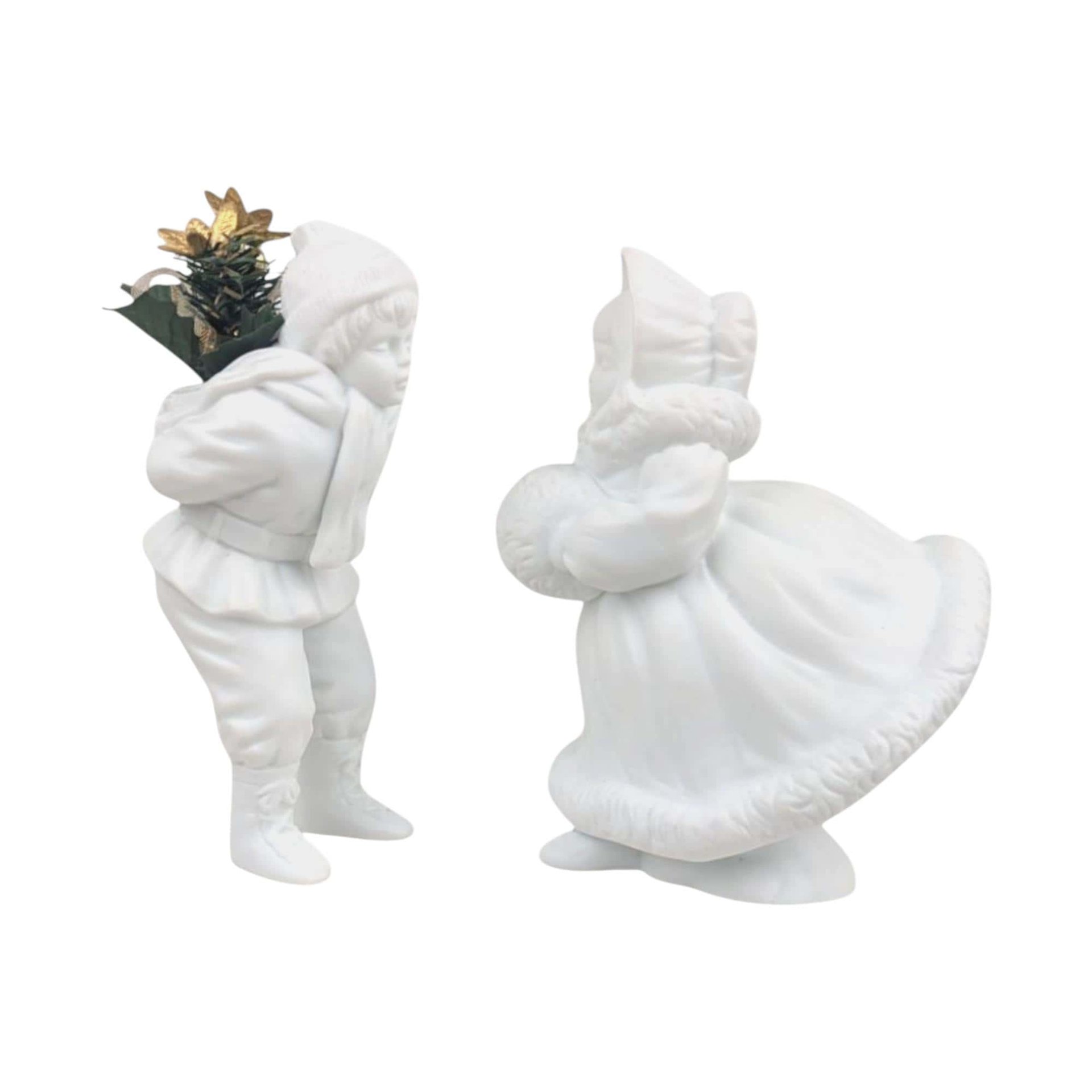 Vintage Dept 56 Silhouette Skating Figurine Pair