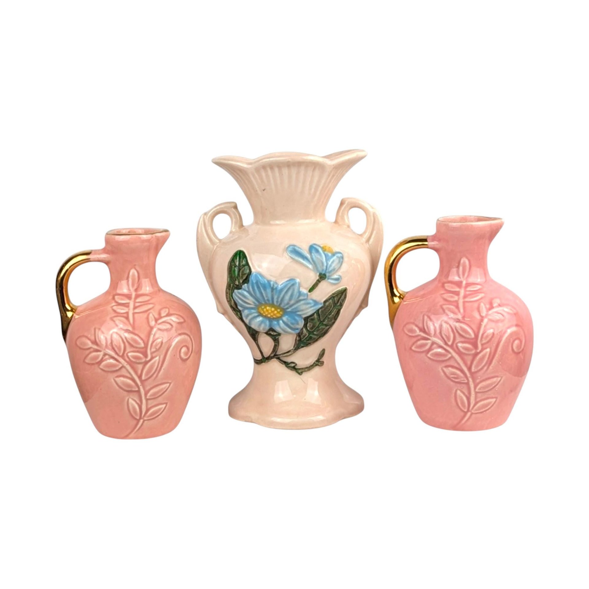 Vintage Pink Ceramic Vase Collection