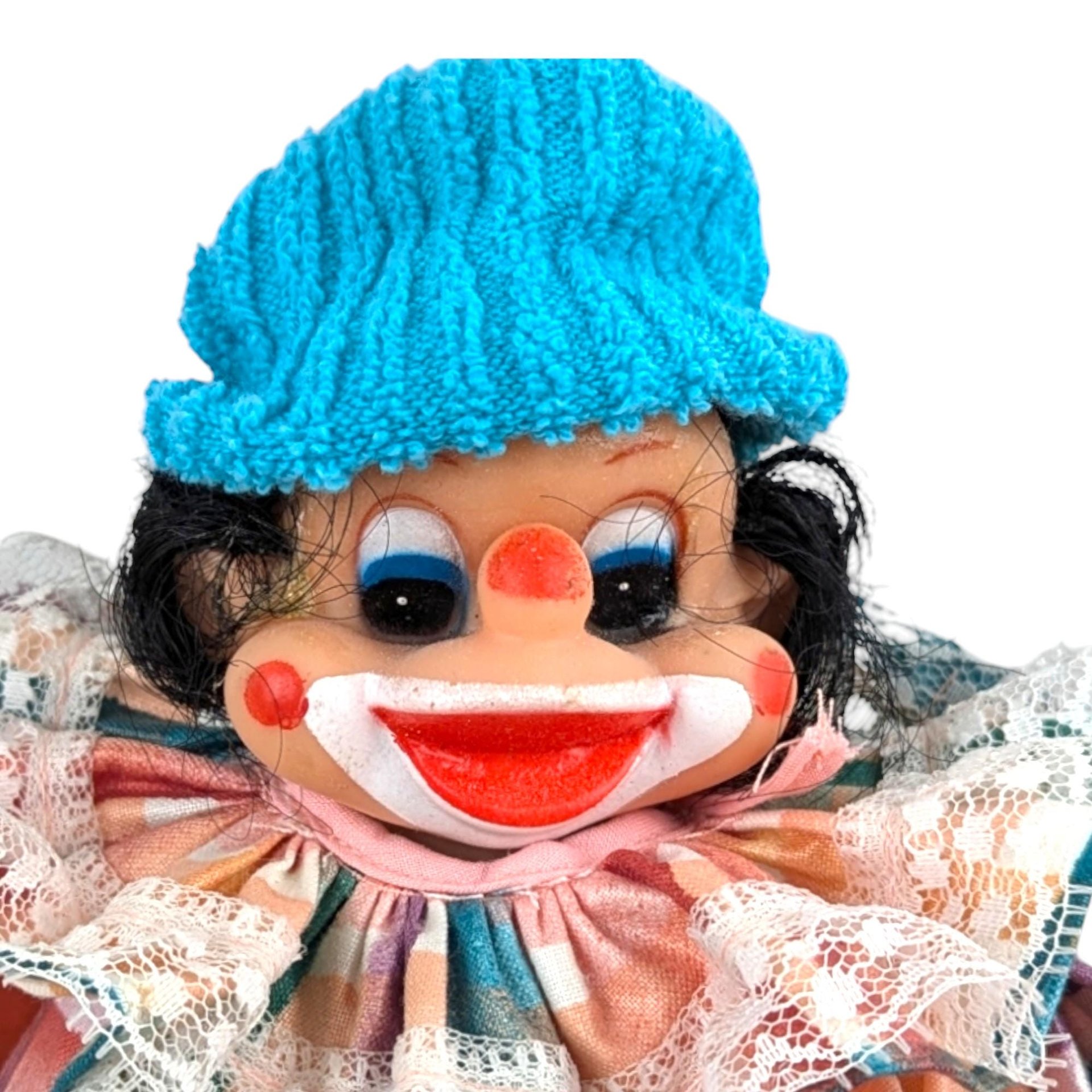 Vintage Plaid Shelf Sitter Clown