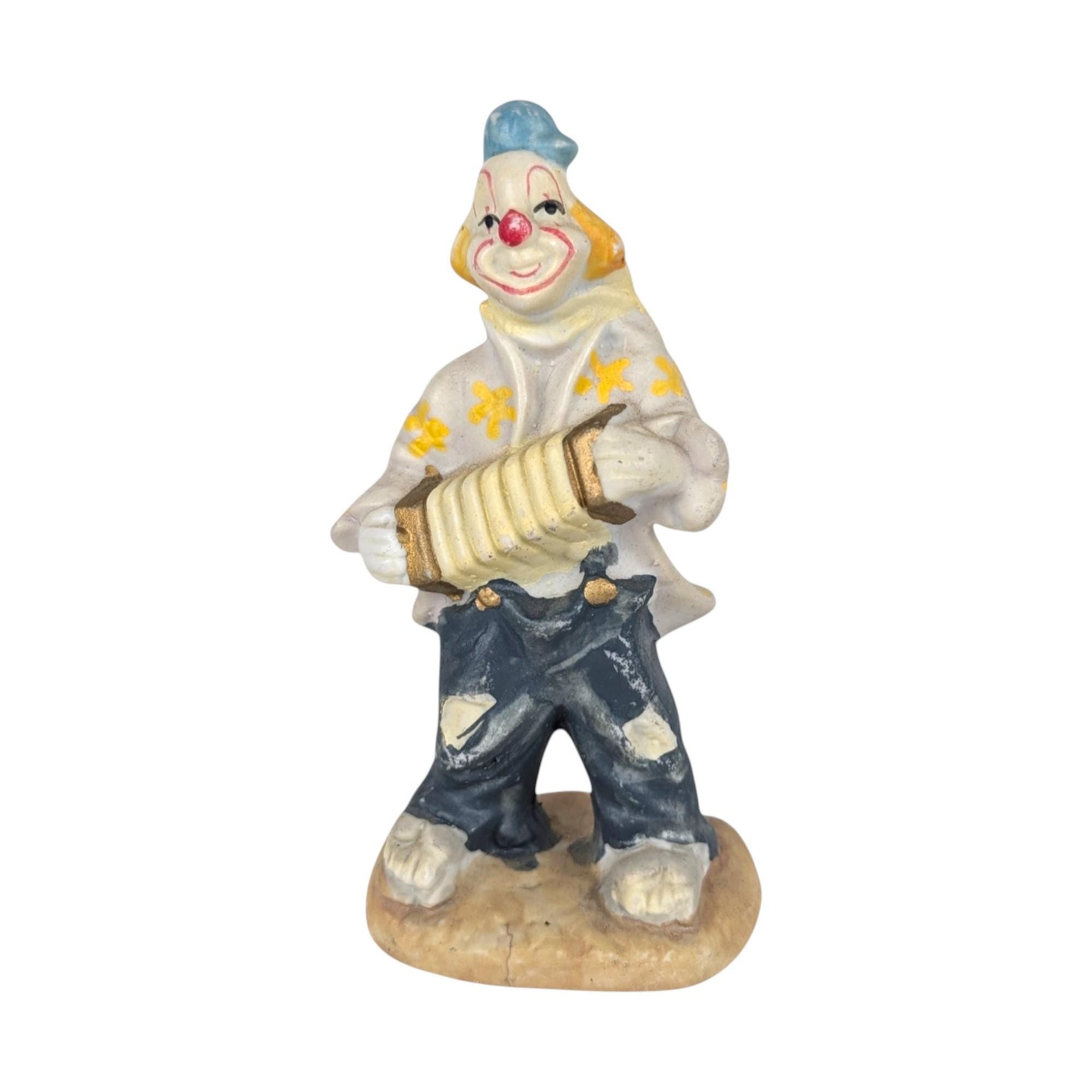 Vintage Ceramic Hobo Clown Figurine Trio