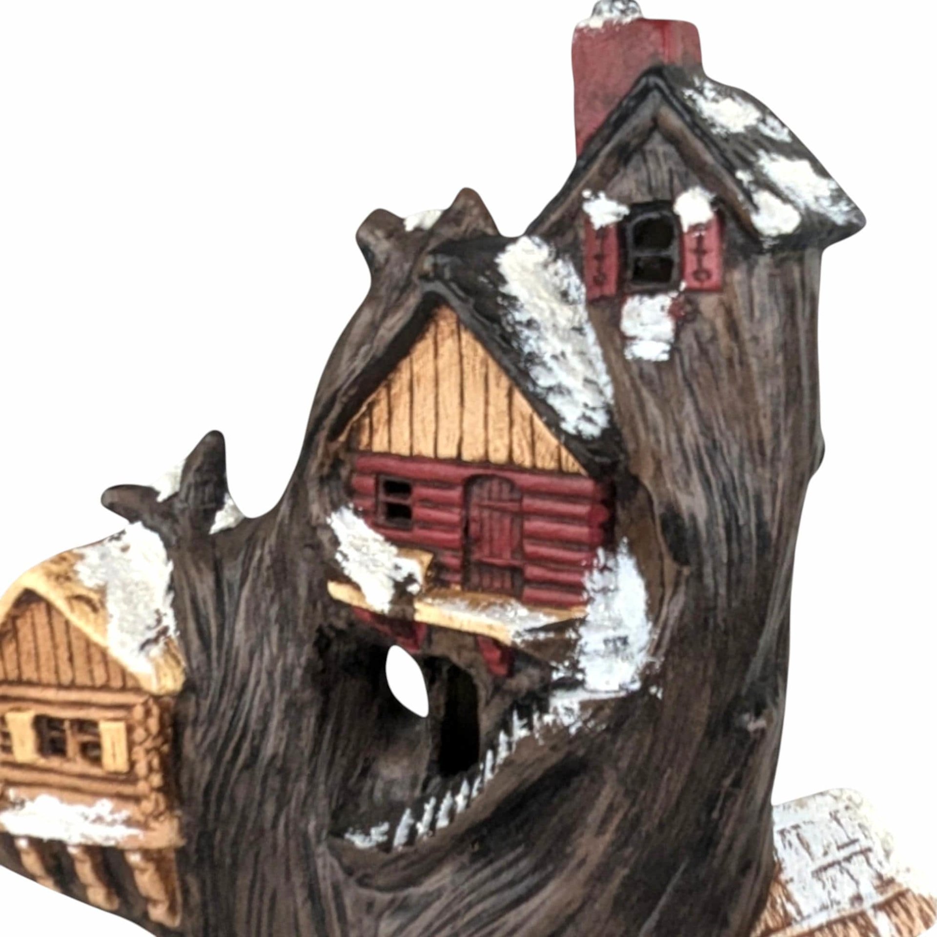 Vintage Handpainted Halloween Treehouse Light