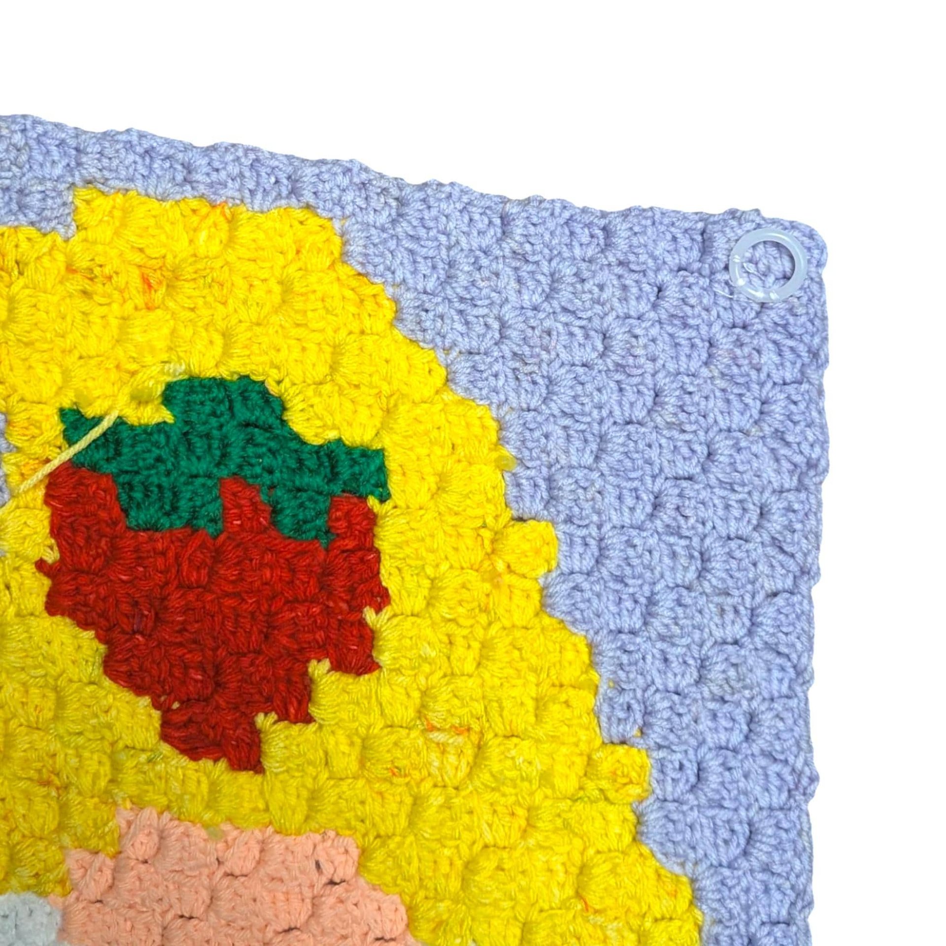 Pair of Handmade Completed Crochet Gnome Wall Hangings