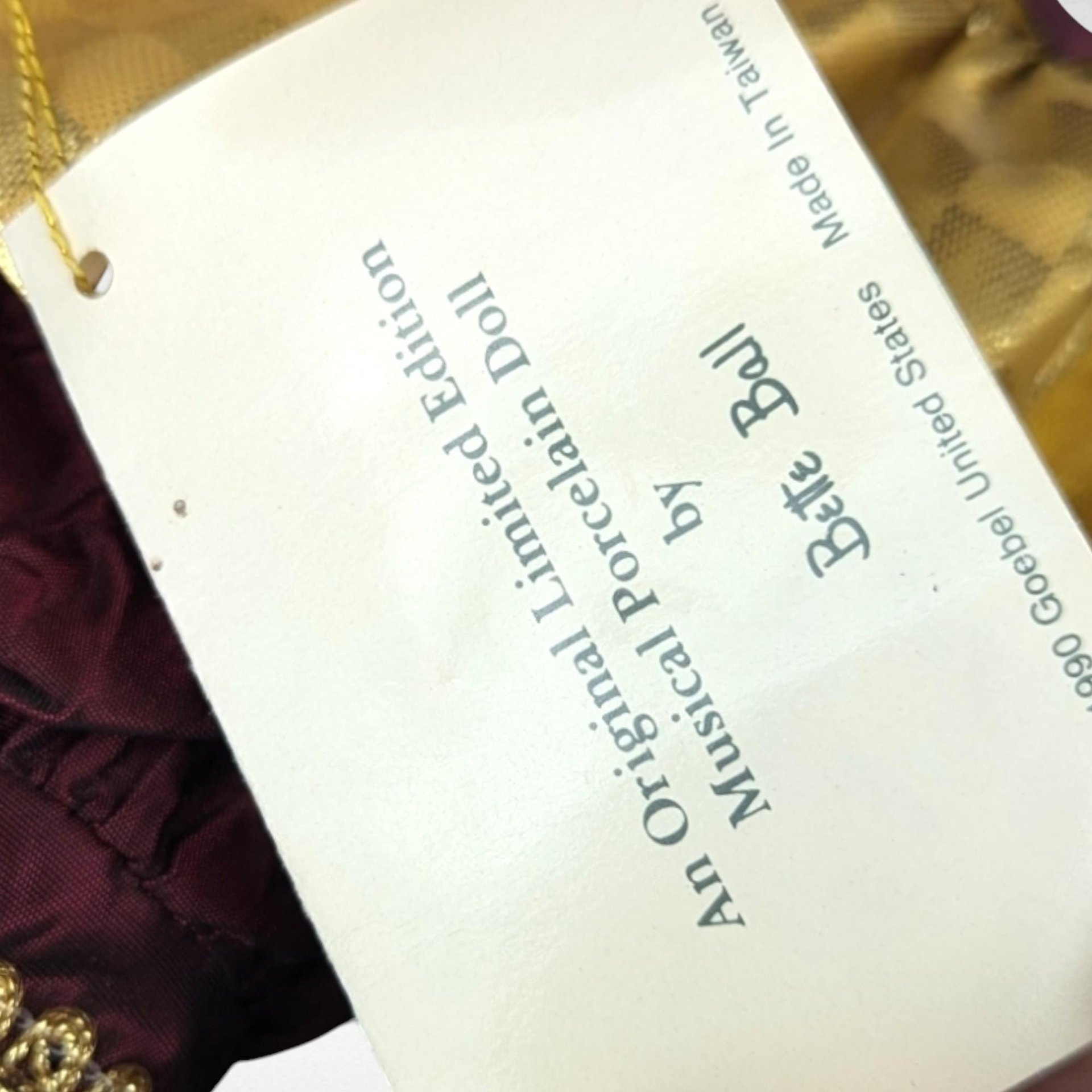 1990 Goebel Betty Jane Carter Gold Dust Musical Doll