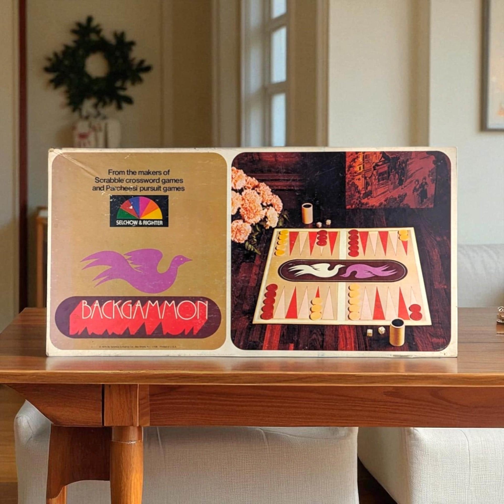 1975 Selchow & Righter Backgammon: Strategy Game