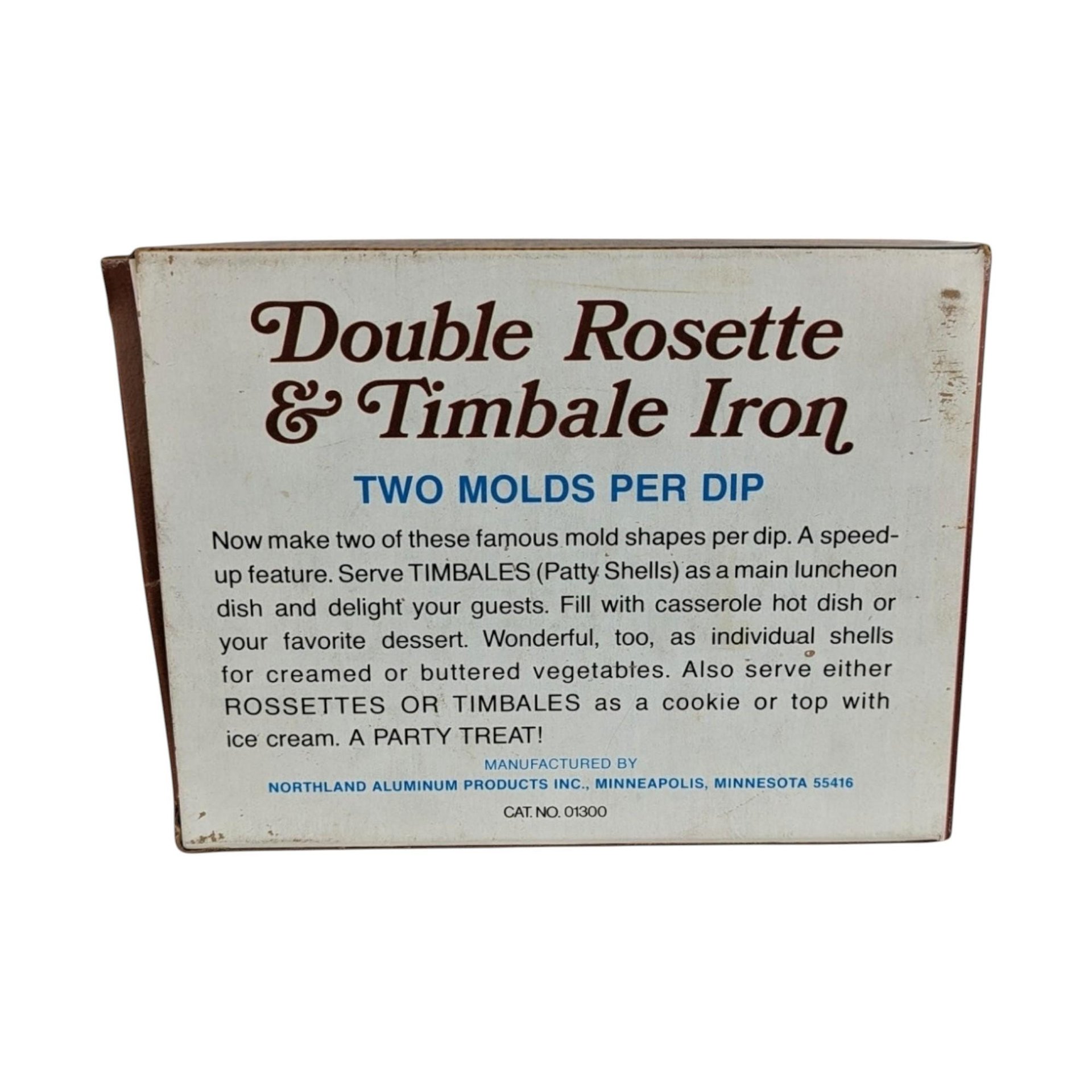 Vintage Nordic Ware Double Rosette Timbale Iron