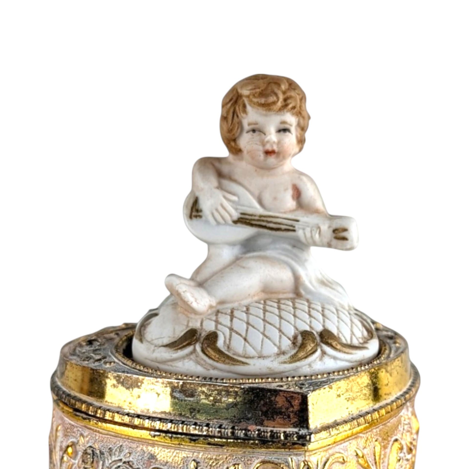 Vintage Cherub Trinket Box