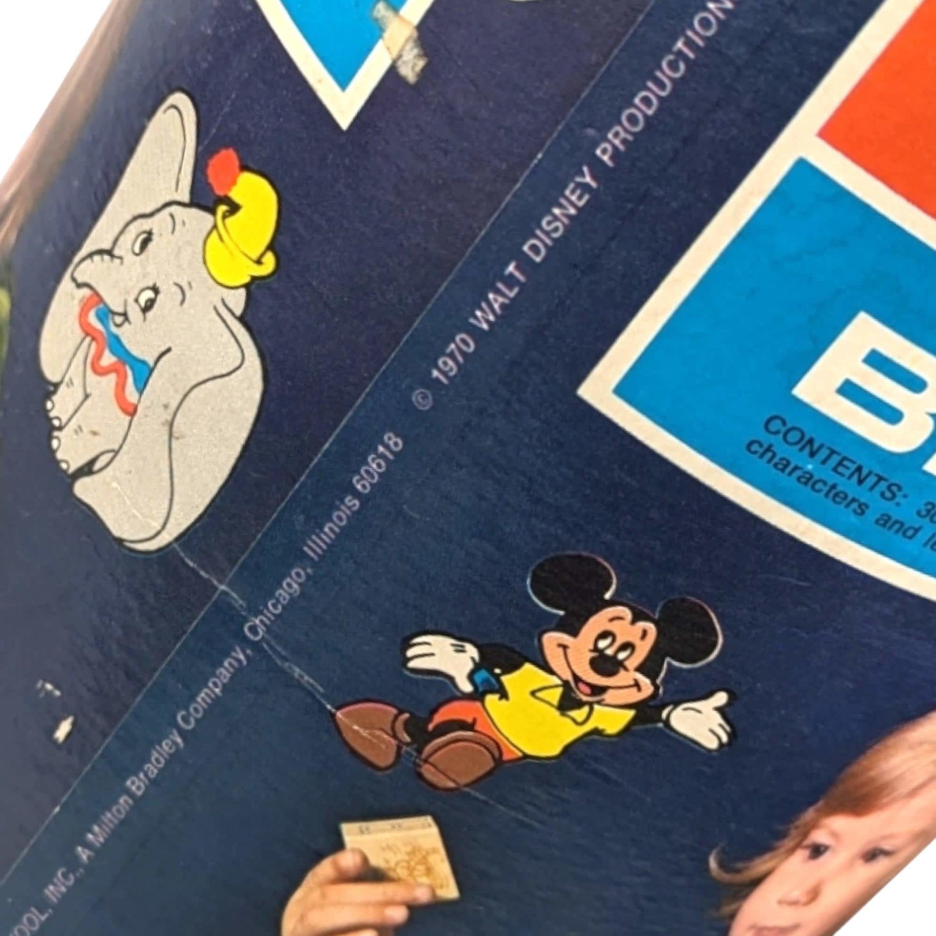 1970 Playskool Walt Disney Wood Safety Blocks