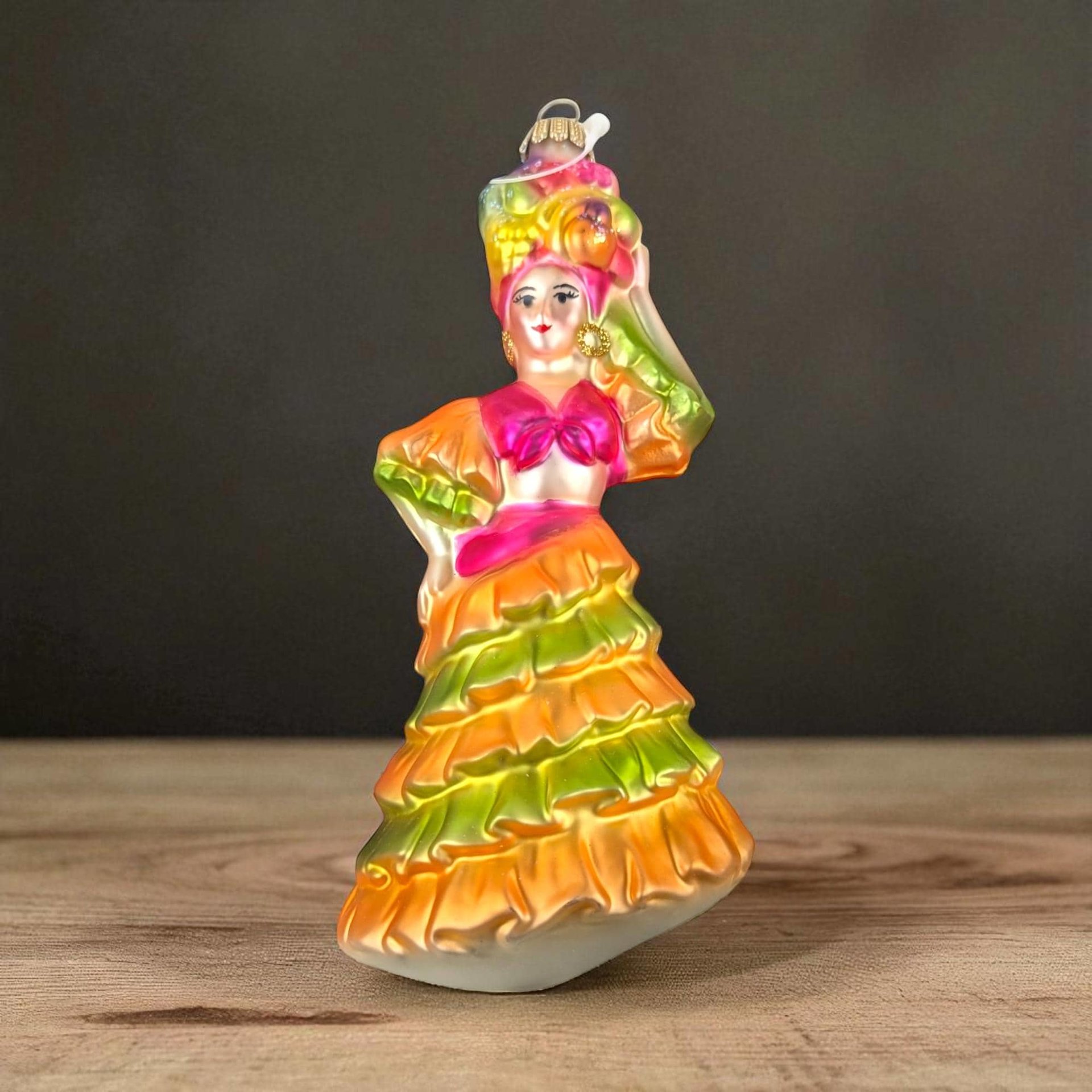 Vintage Midwest Importers Little Dancer Glass Ornament