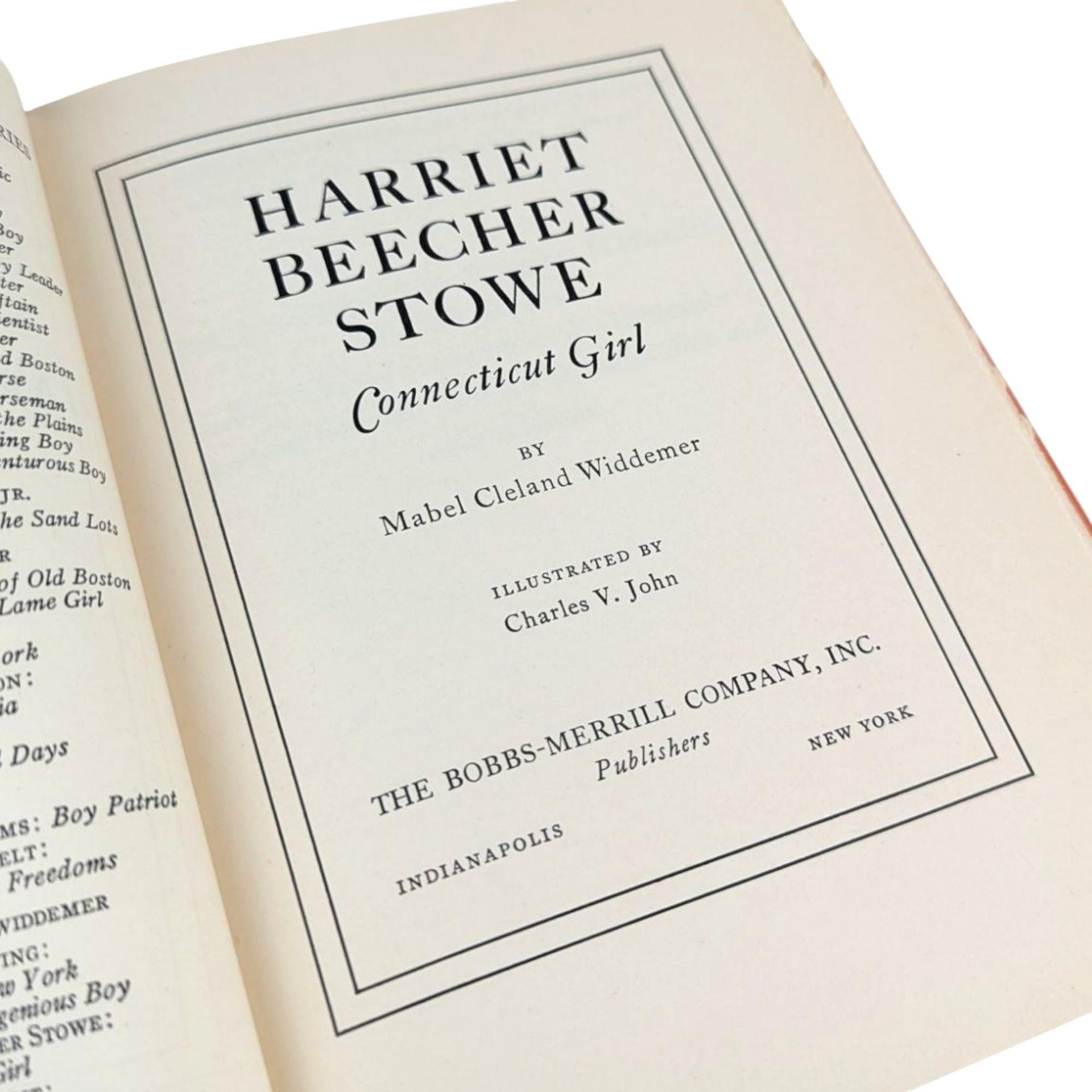 1949 Harriet Beecher Stowe Connecticut Girl