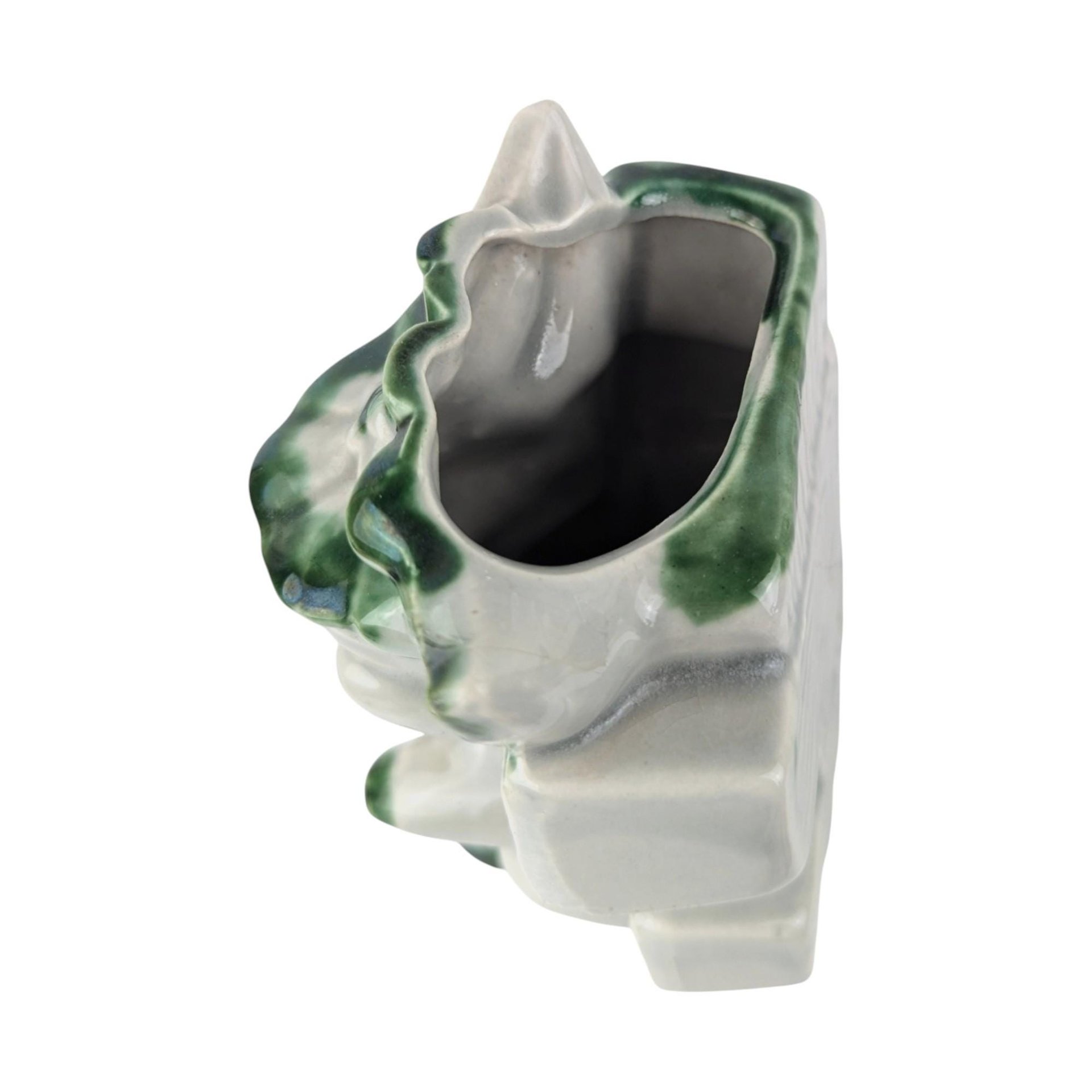 Vintage Ceramic Rabbit and Fence Small Planter