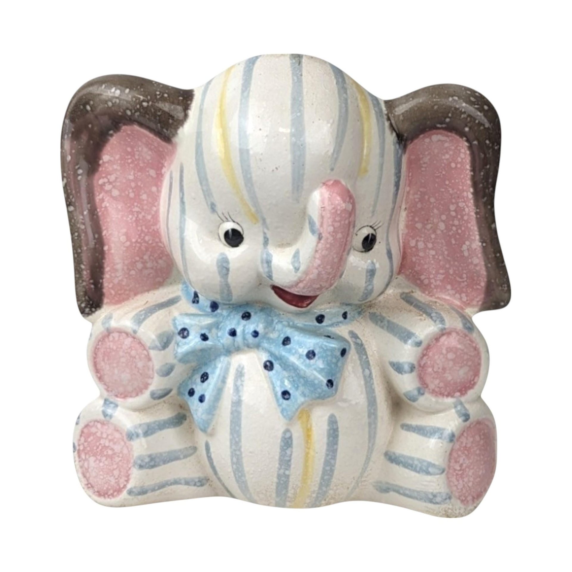 Vintage Napco Ceramic Elephant Planter