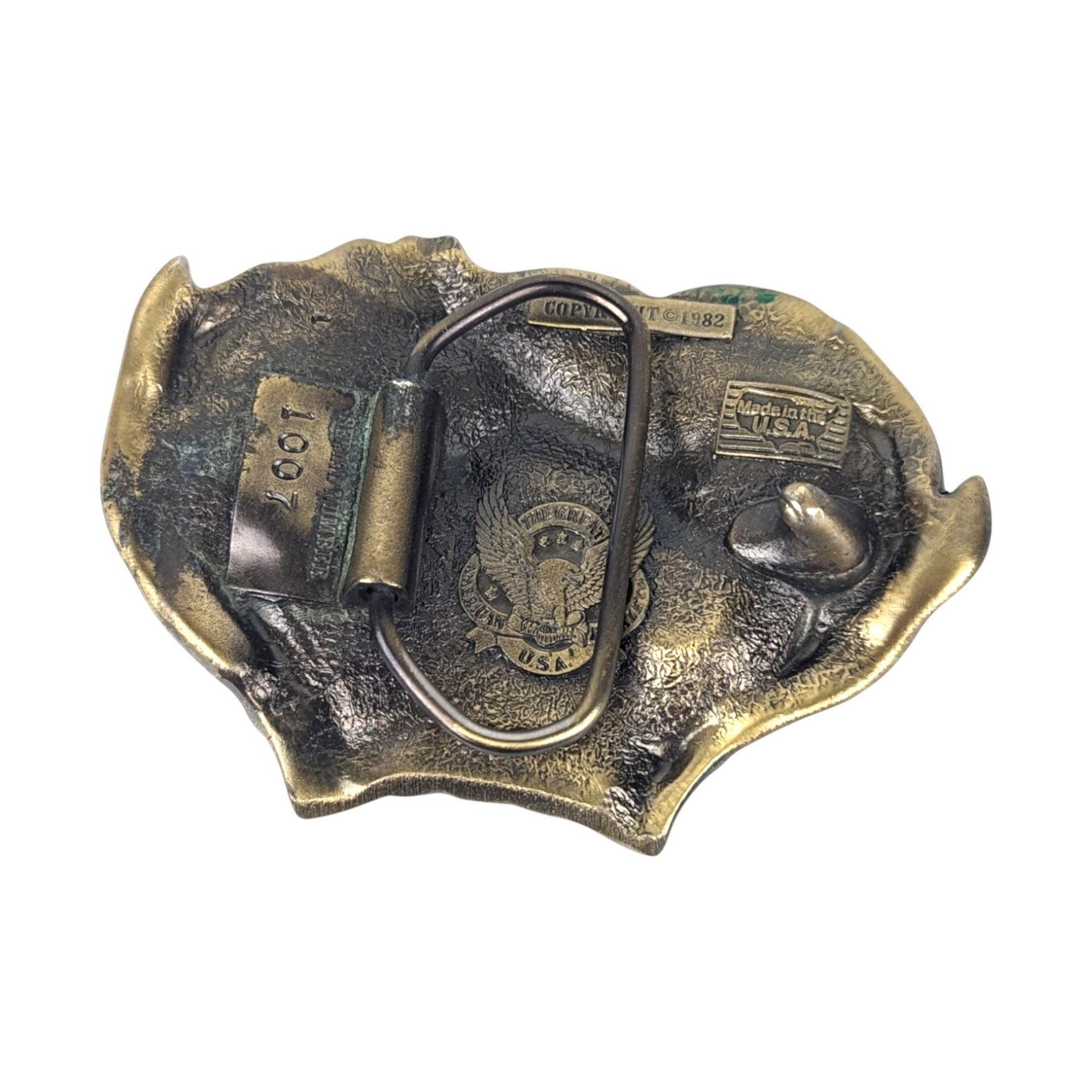 1982 Leaping Buck and Doe Belt Buckle