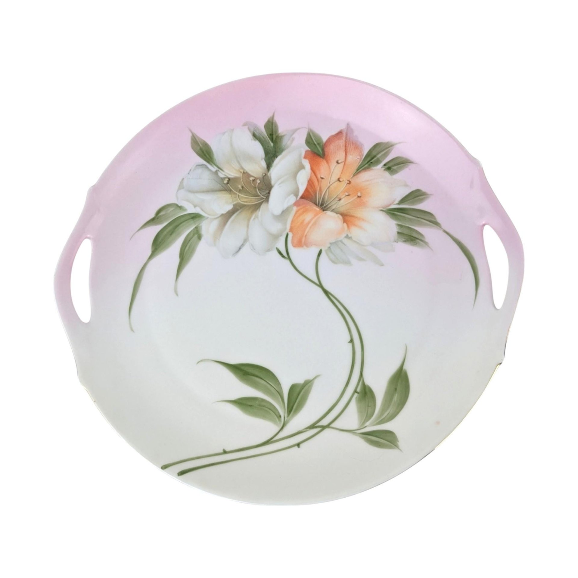 Z.S. & Co. Bavaria Floral Porcelain Handled Plate