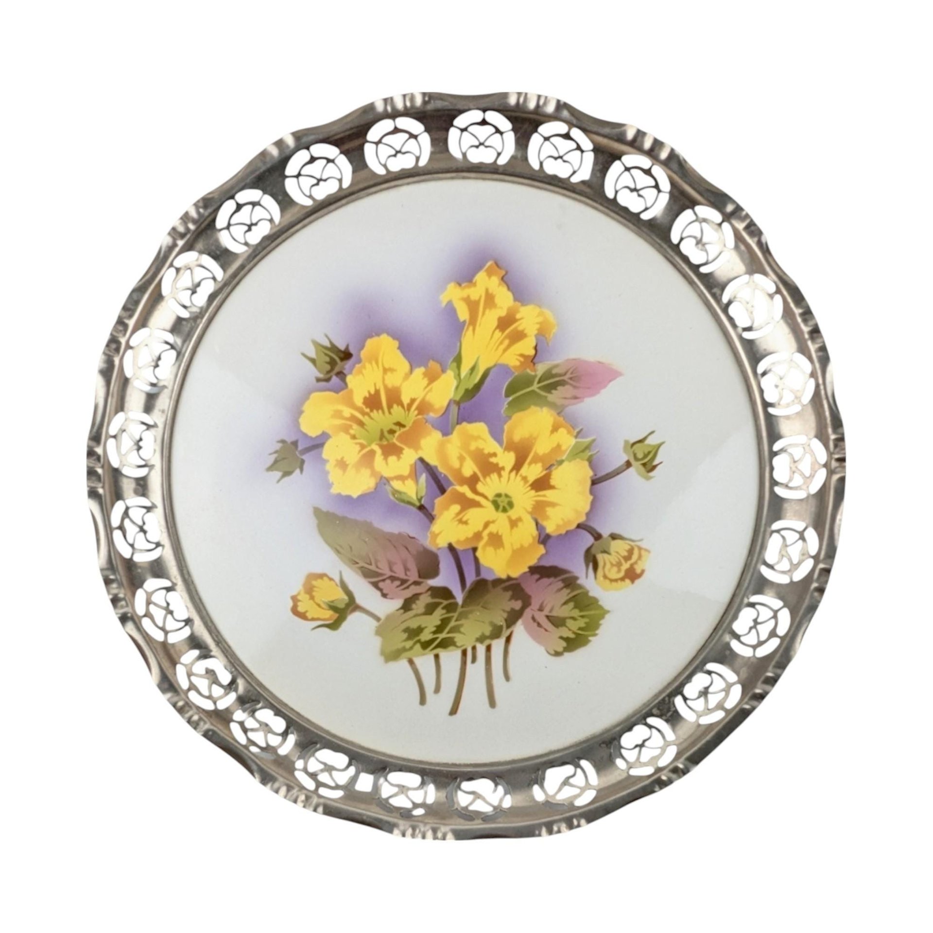 Vintage BMF Germany Floral Tile Serving Tray