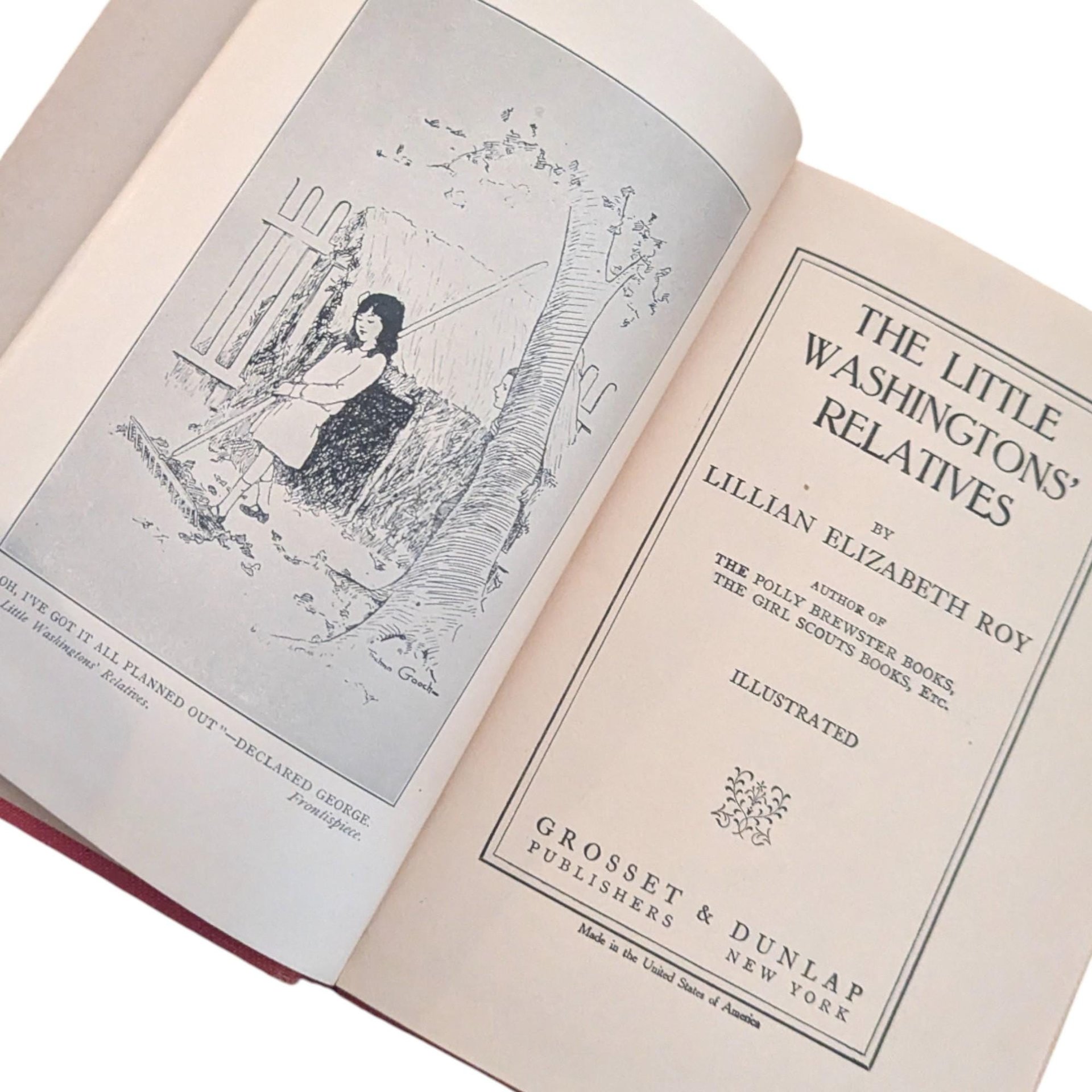 1918 Antique Children's Book Set: The Little Washingtons by Lillian Elizabeth Roy