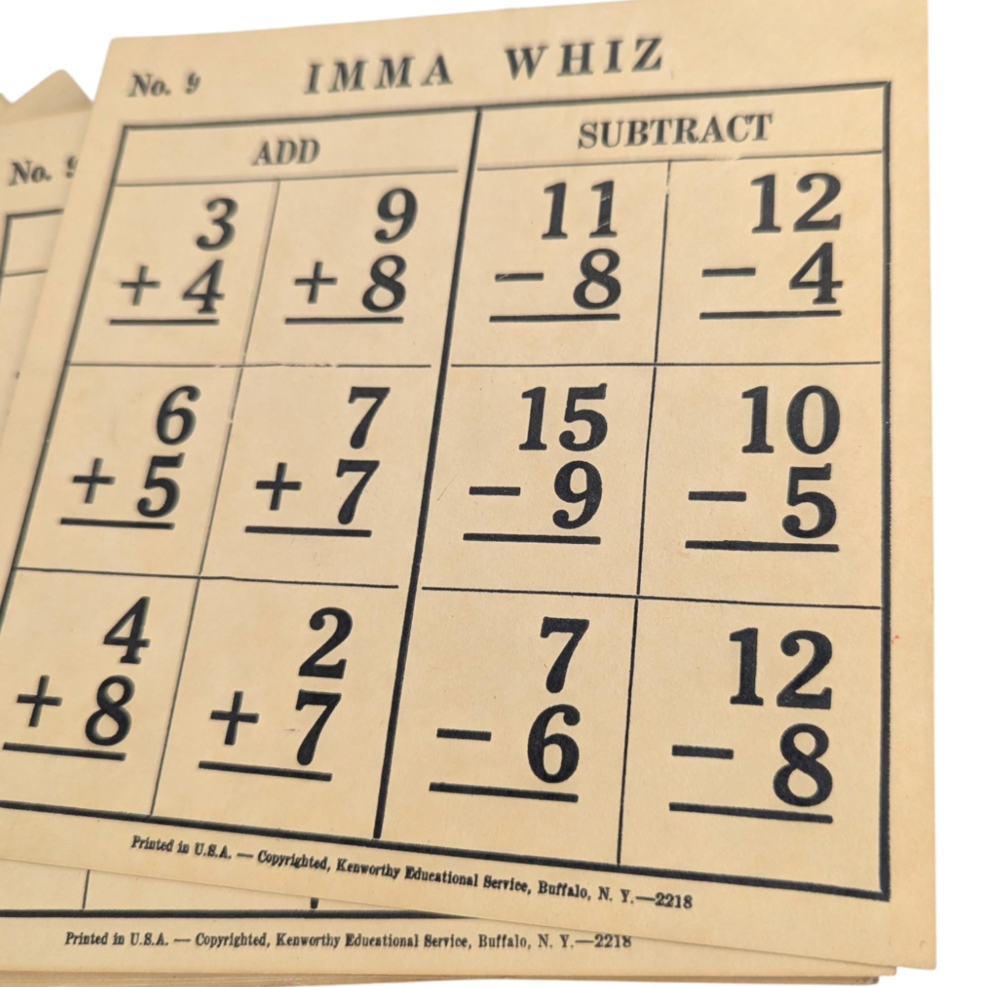 Vintage Imma Whiz Math Game: Addition & Subtraction