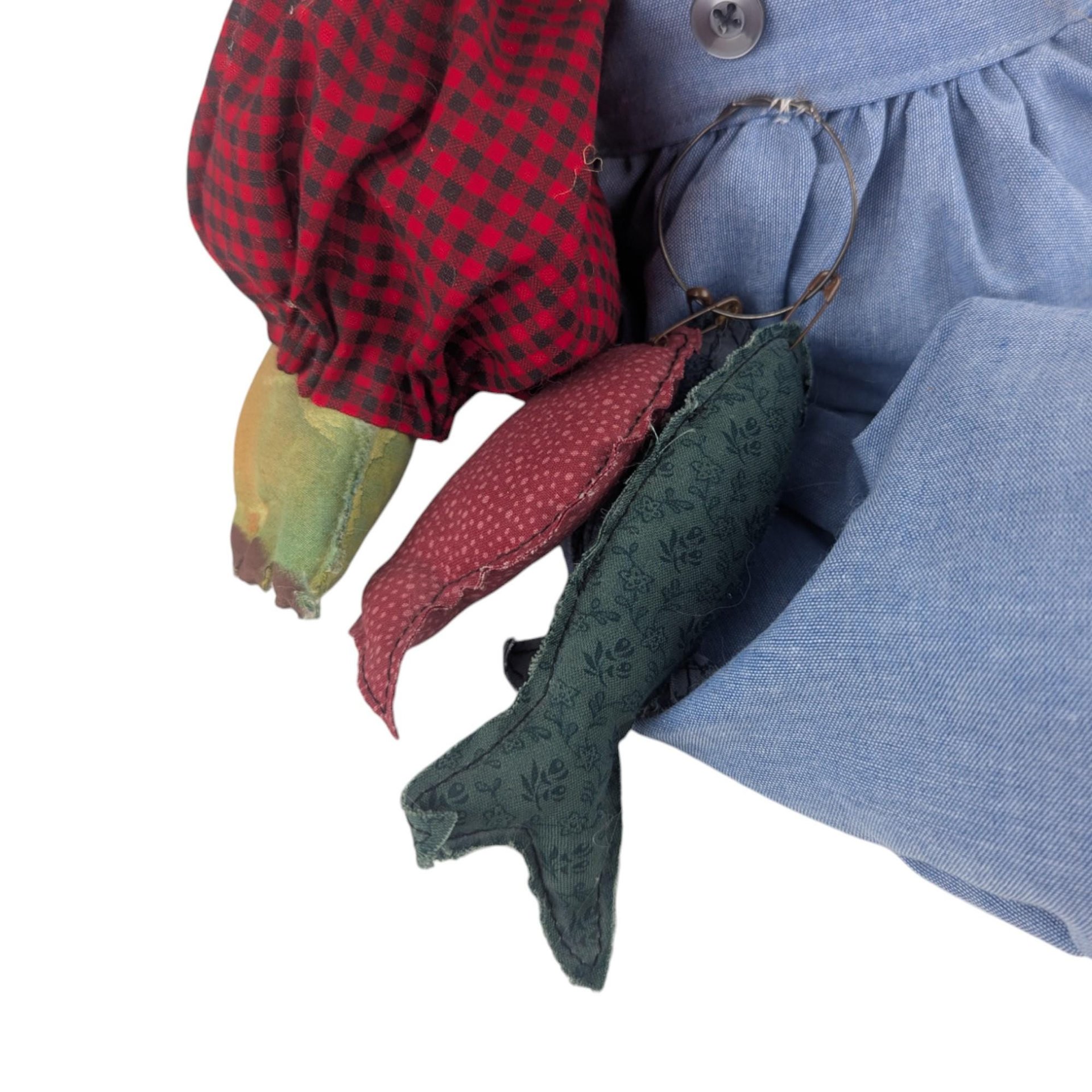 Vintage Fishing Frog Shelf Sitter