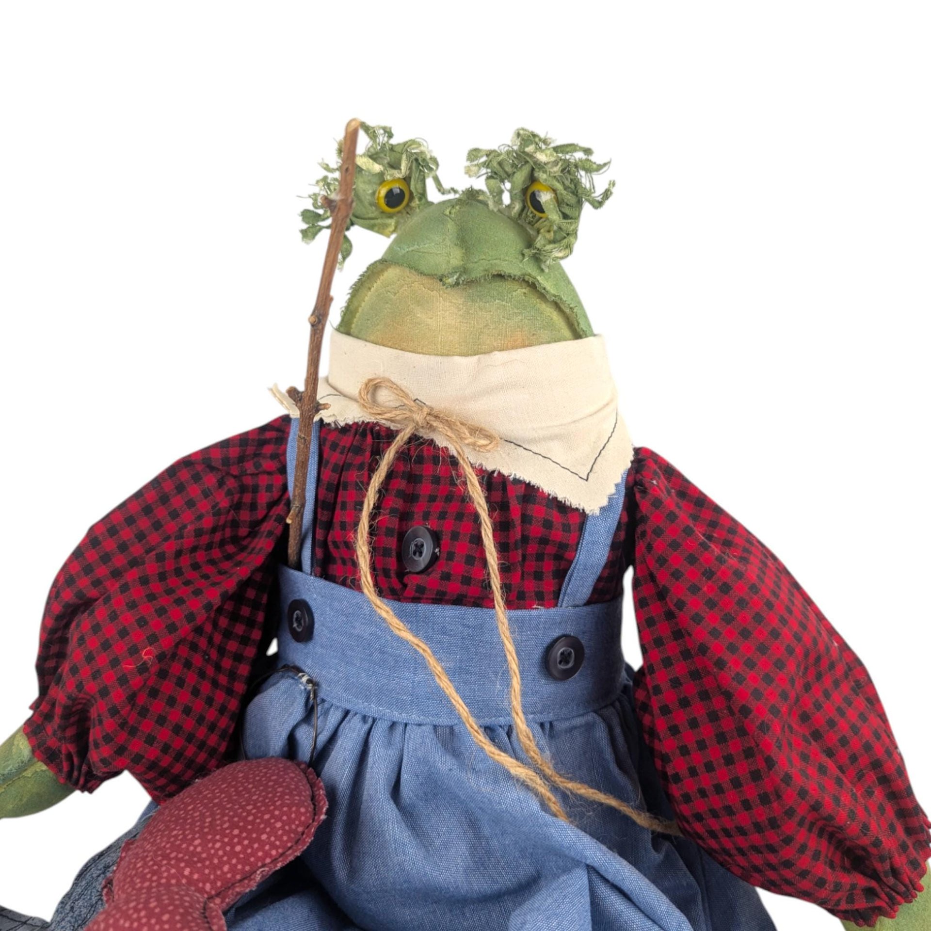 Vintage Fishing Frog Shelf Sitter