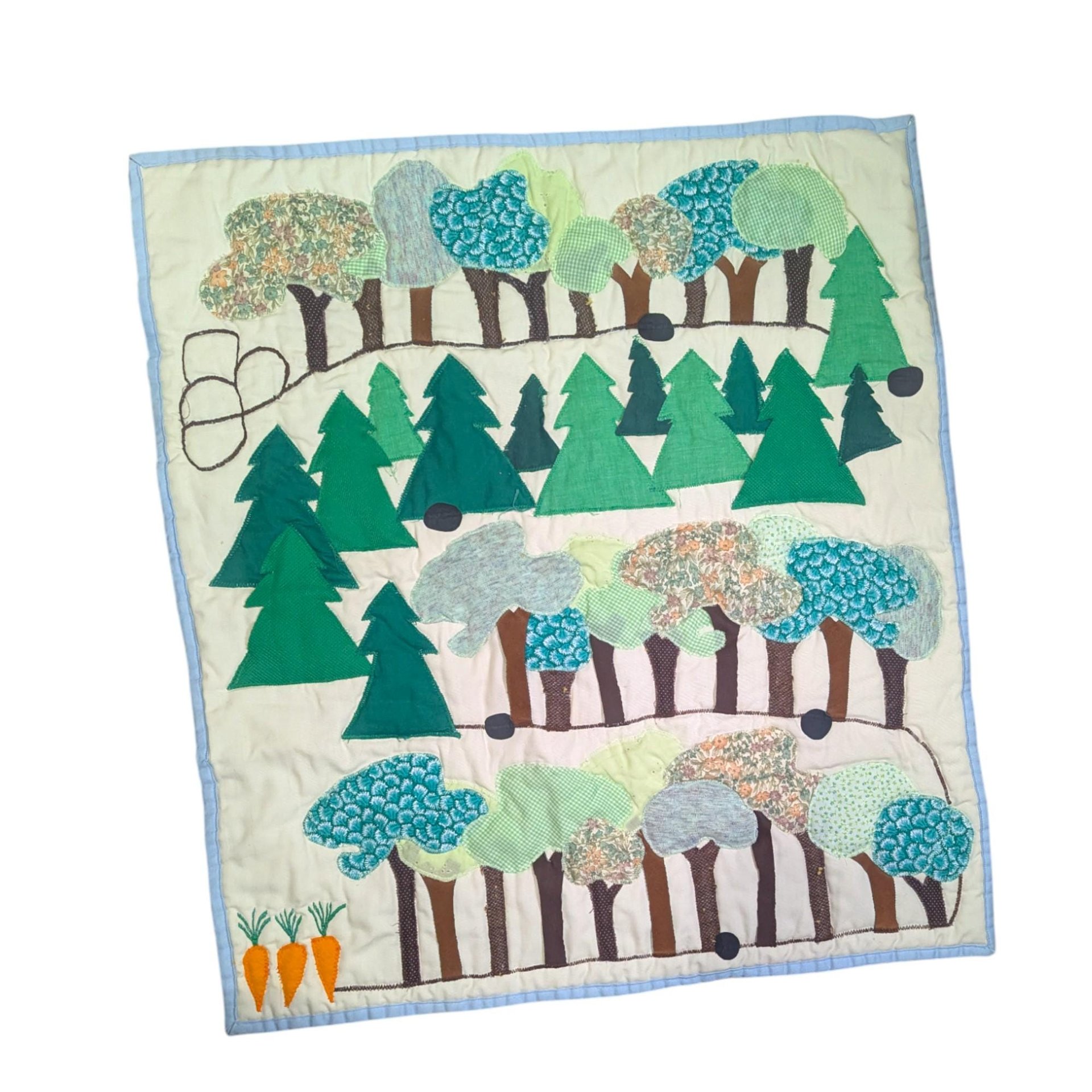 Vintage Handmade Bunnies in the Woods