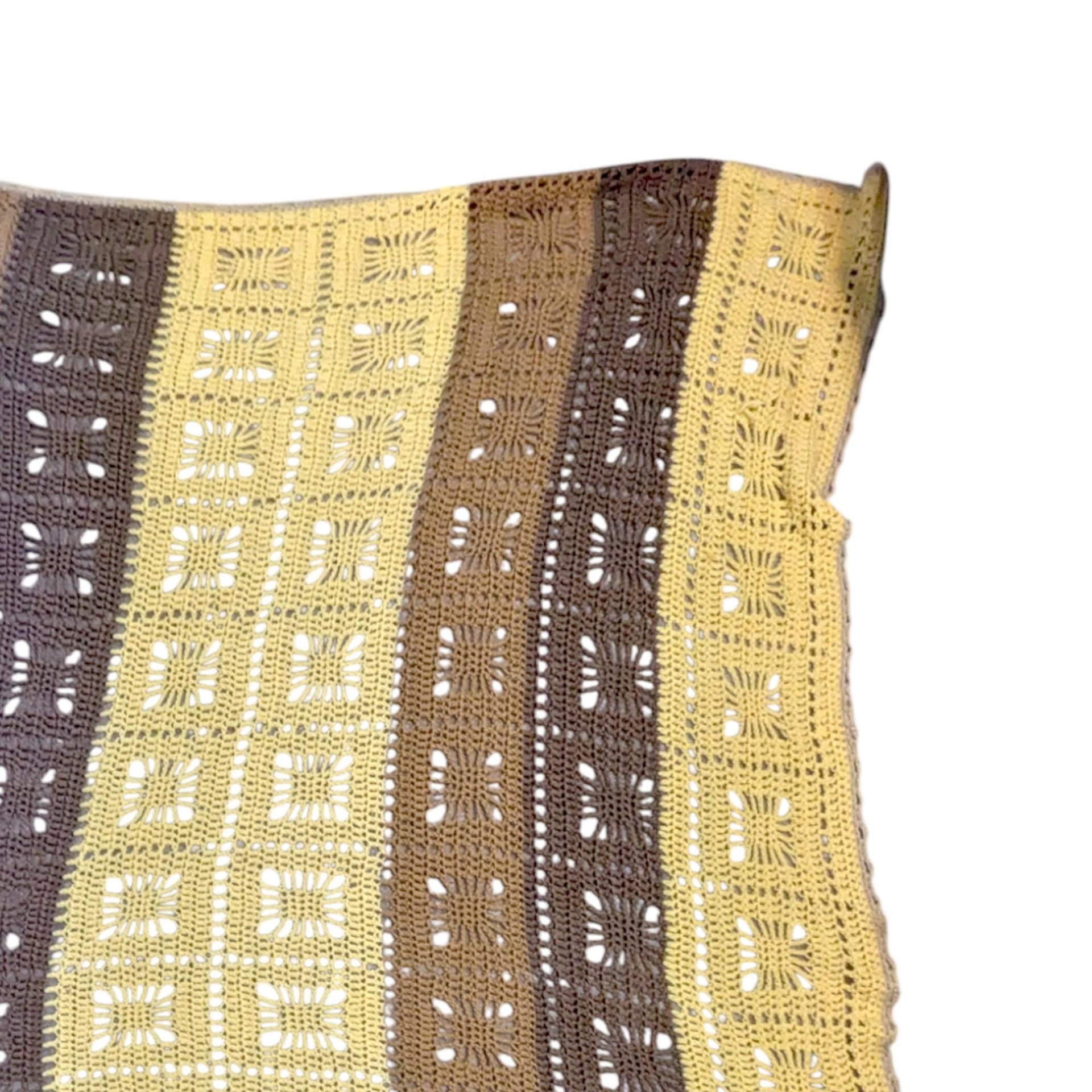 Vintage Crocheted Throw Blanket