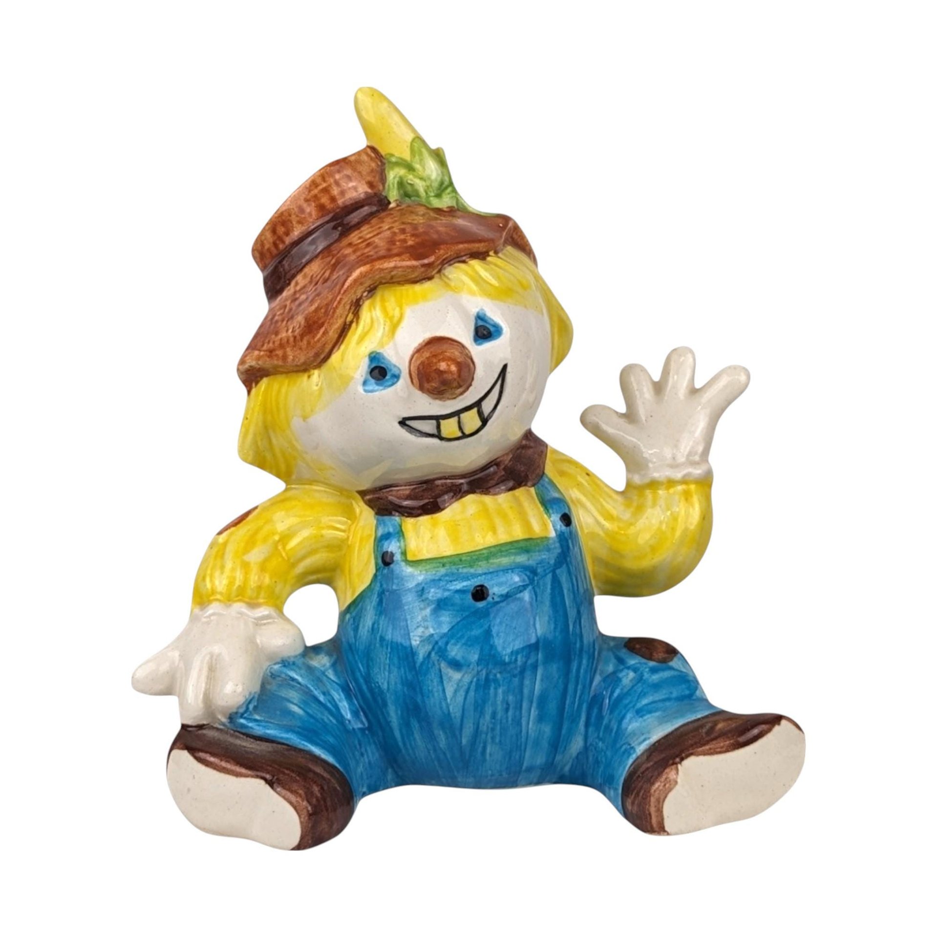 Vintage Hand Painted Scarecrow Bank