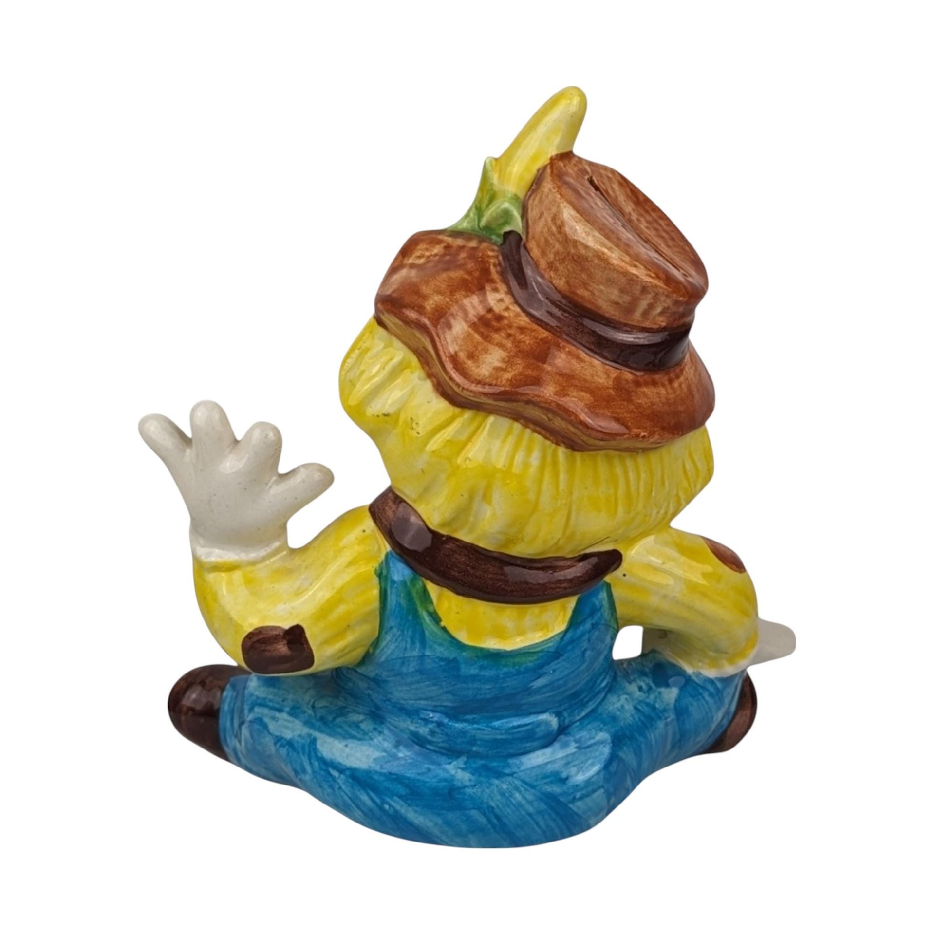 Vintage Hand Painted Scarecrow Bank