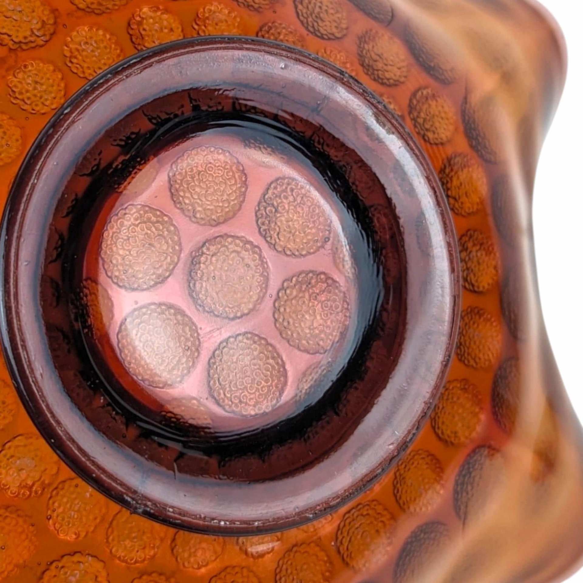 Vintage Fenton Coin Dot Carnival Glass Bowl