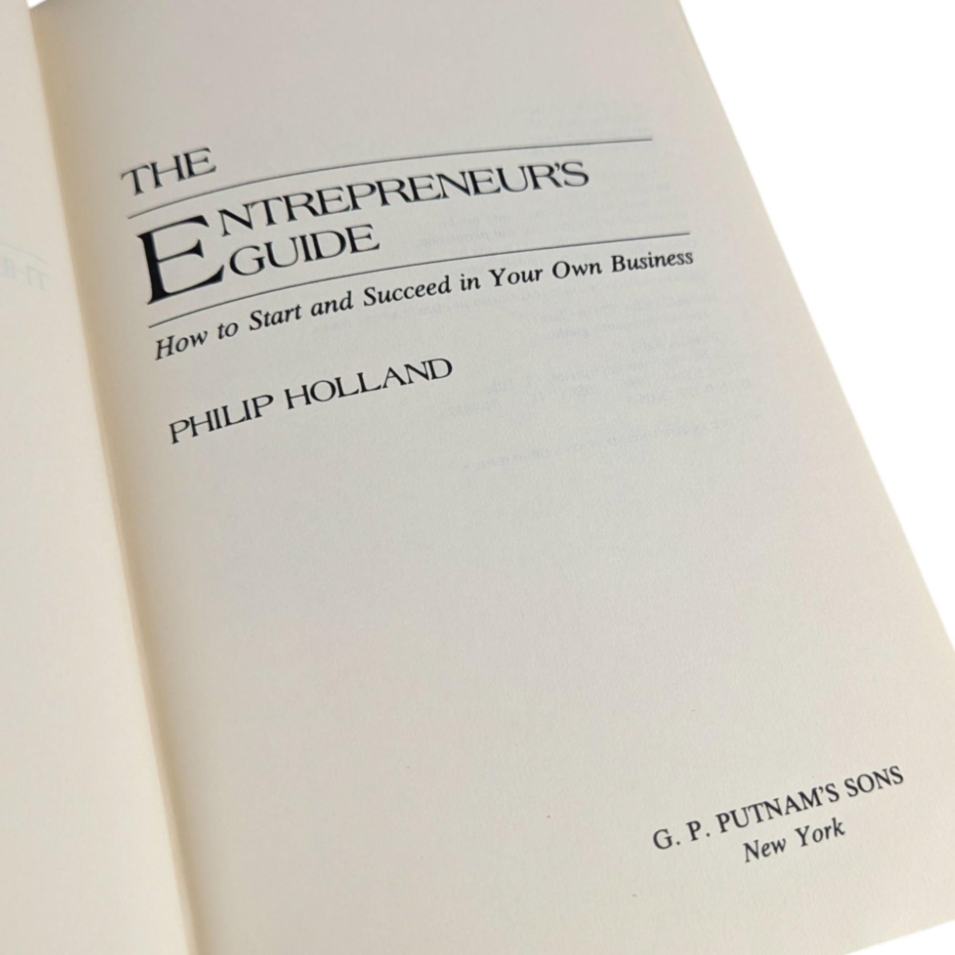 1984 The Entrepreneur's Guide Hardcover: Philip Holland Business Book