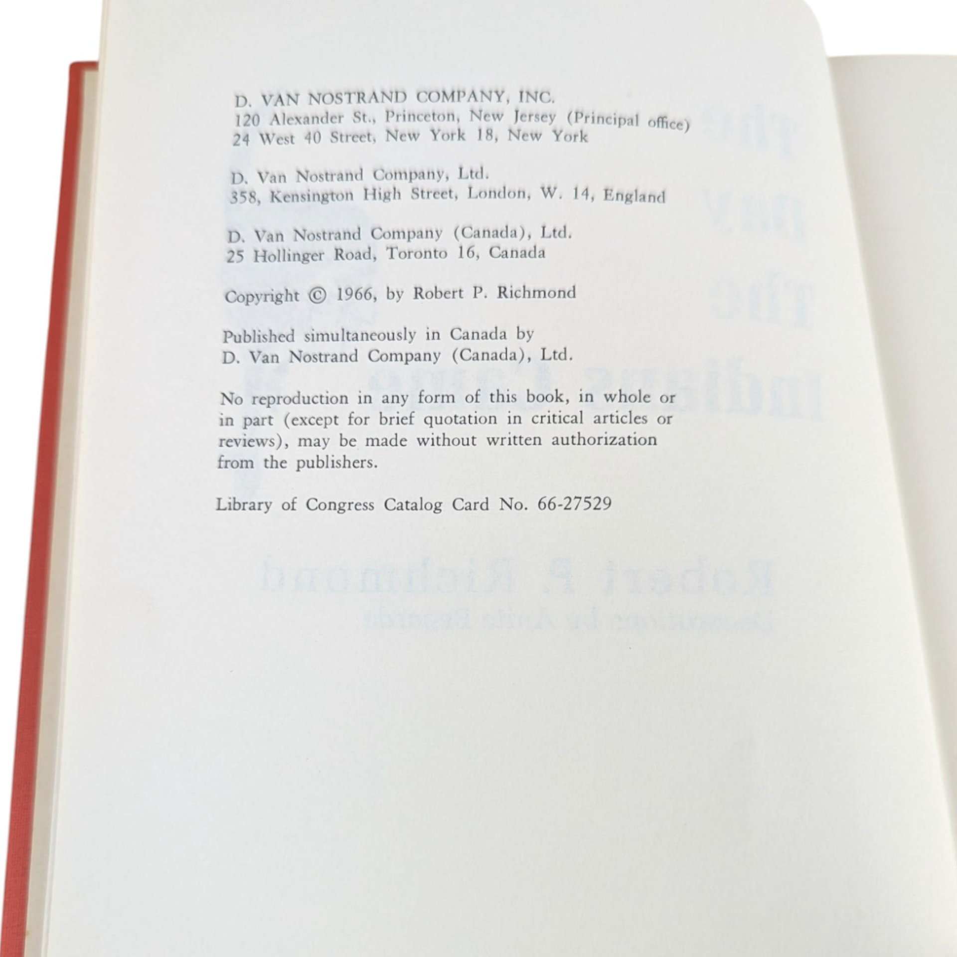 1966 The Day the Indians Came Hardcover: Robert P. Richmond