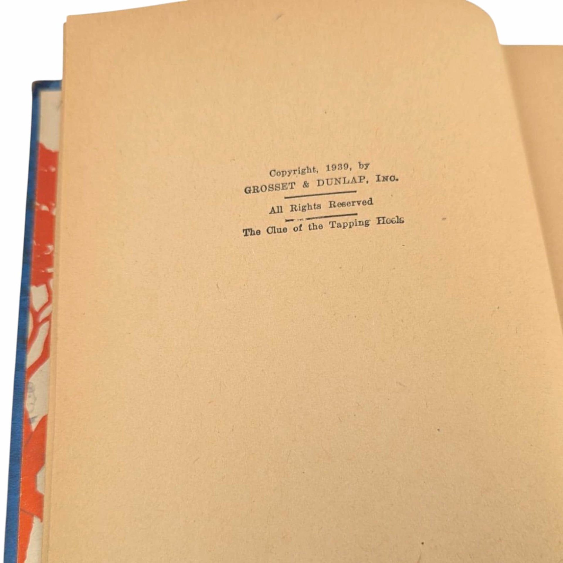 1939 The Clue of the Tapping Heels: Nancy Drew Hardcover