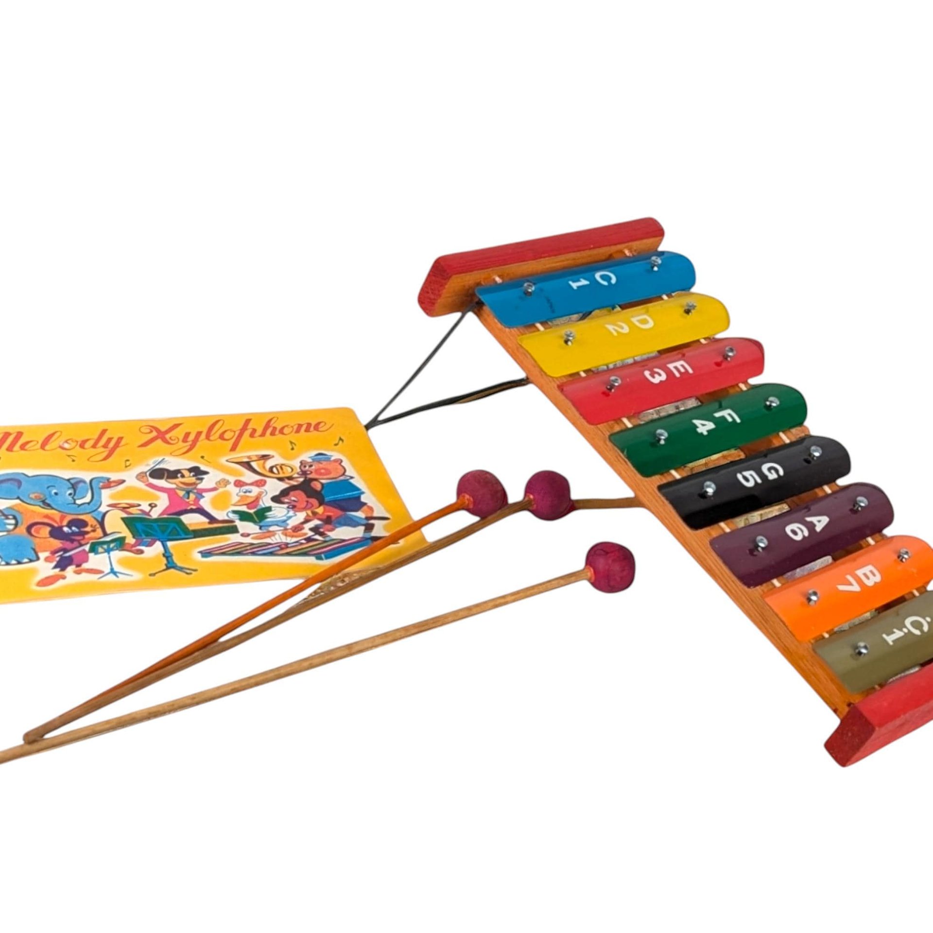 1960s Taiyo Melody Xylophone with Music Sheet