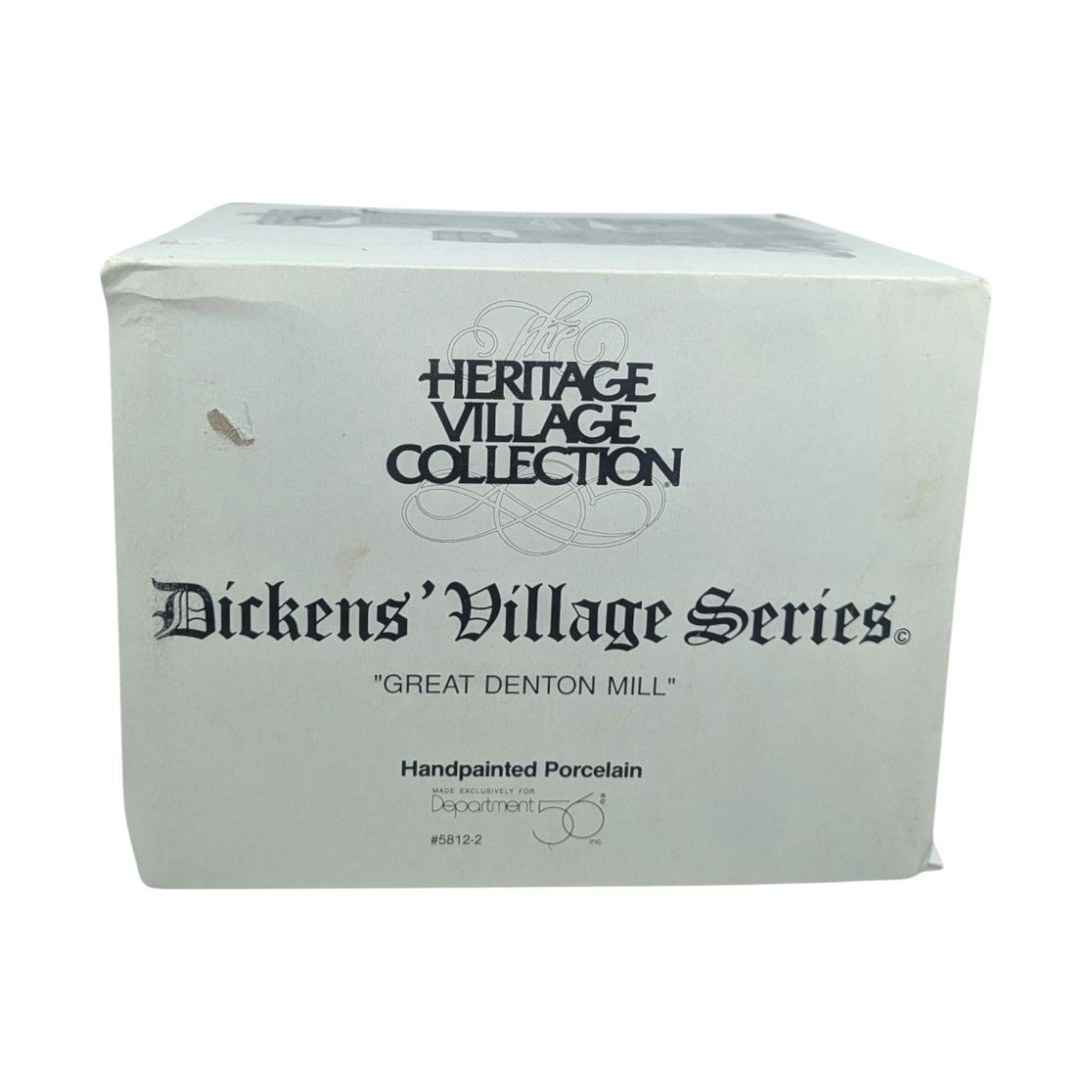 1995 Dept. 56 Great Denton Mill Dickens' Village