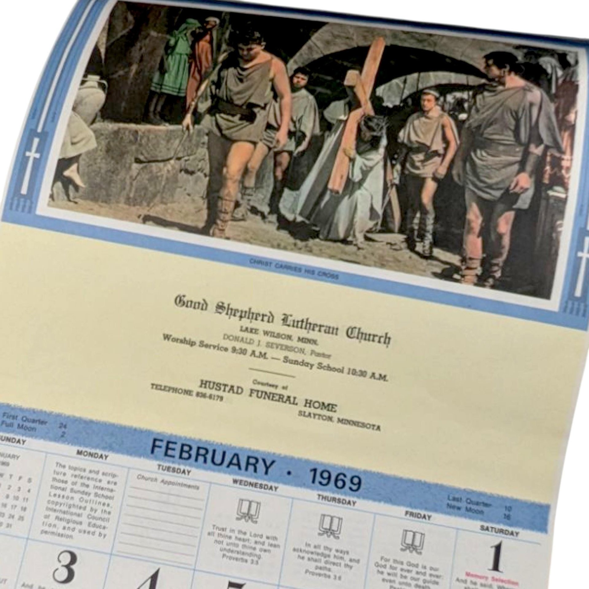 1969 Daily Bible Studies Calendar: Good Shepherd Lutheran Church