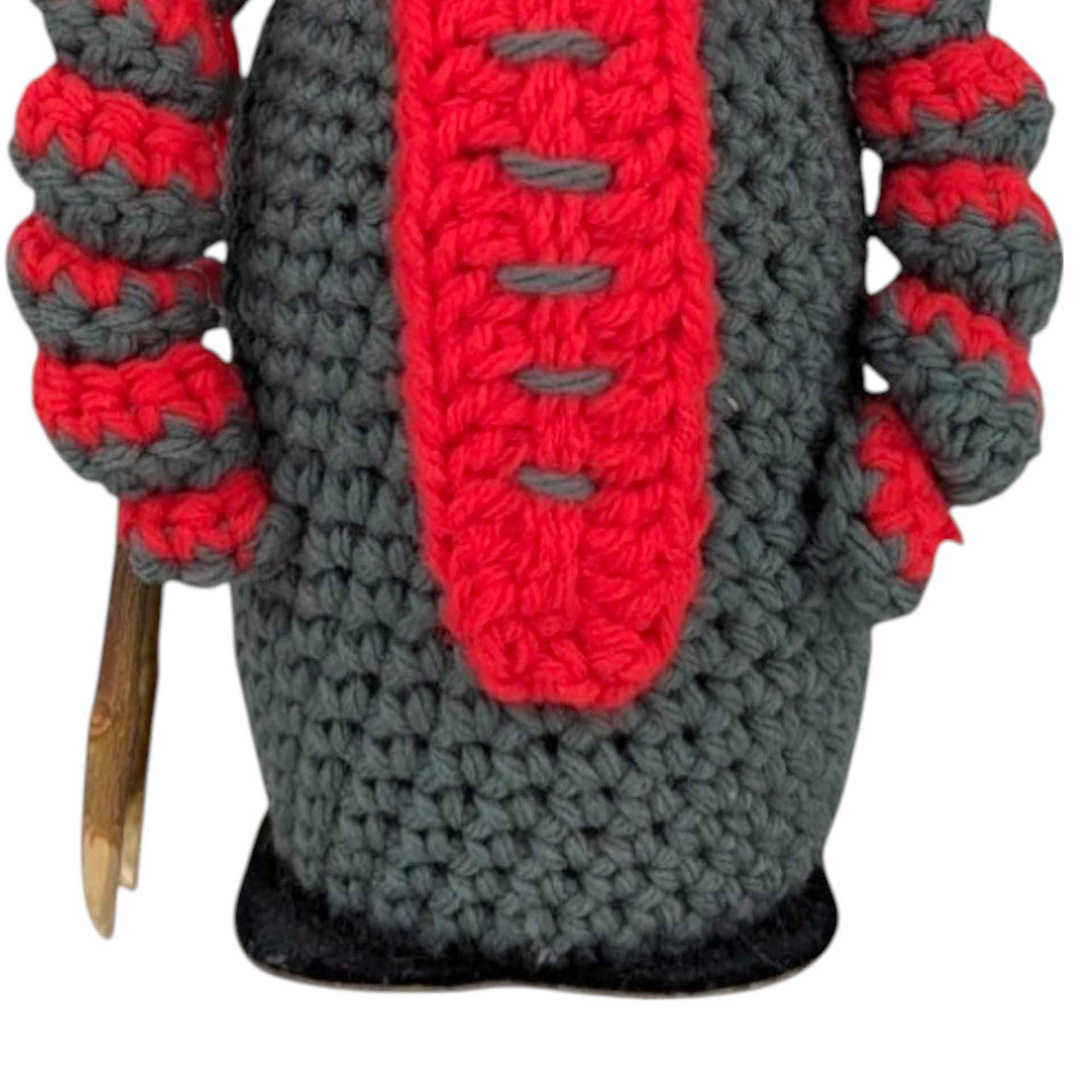 Vintage Hand Crocheted Hobo Clown