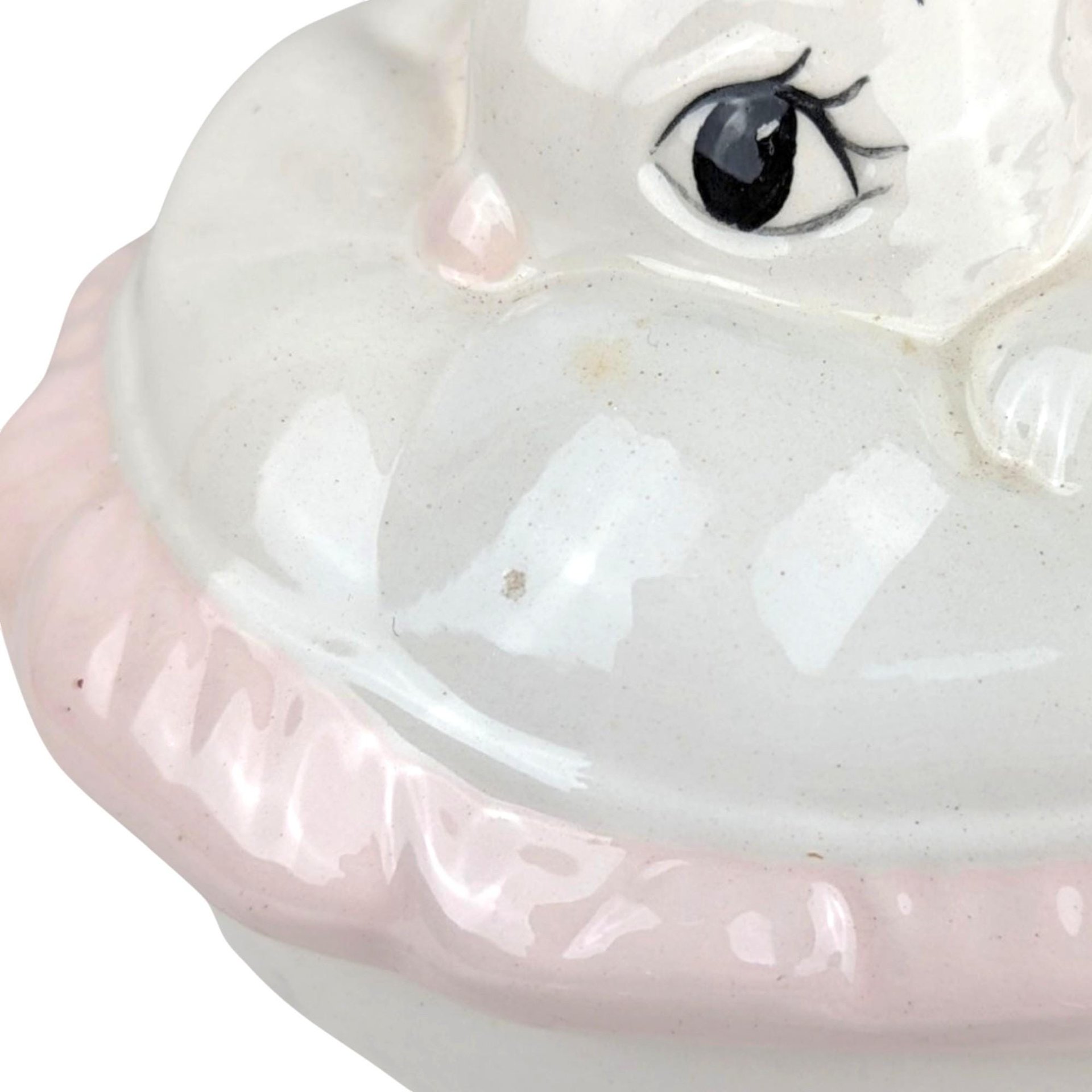 Vintage Hand-Painted Easter Bunny Covered Bowl