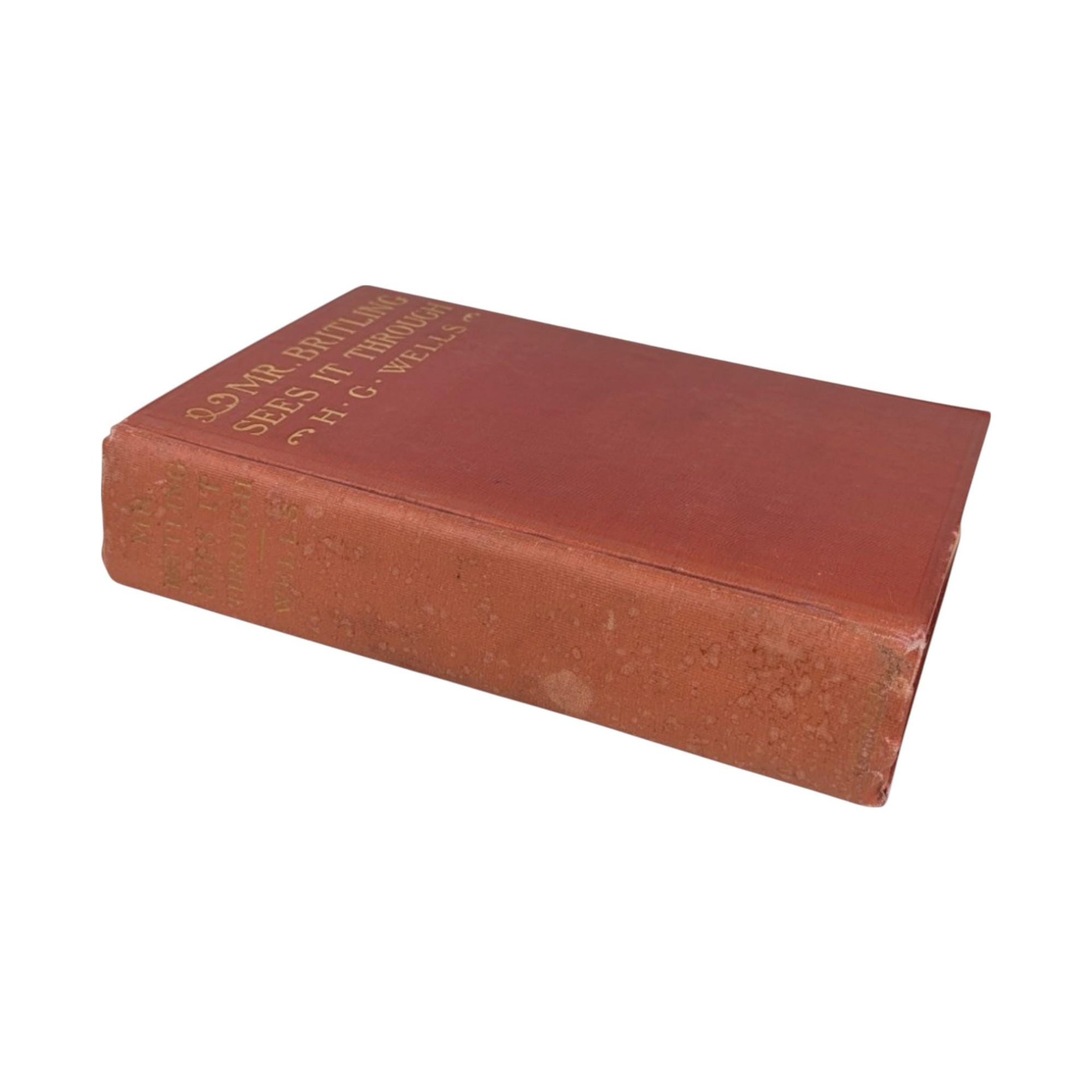 1916 Mr. Britling Sees It Through Hardcover, H.G. Wells